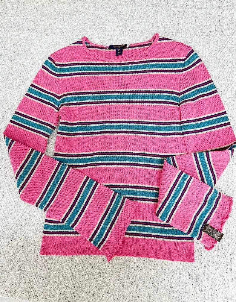 Louis Vuitton Louis Vuitton Pink striped sweater Size XS / US 0-2 / IT 36-38 - 1 Thumbnail