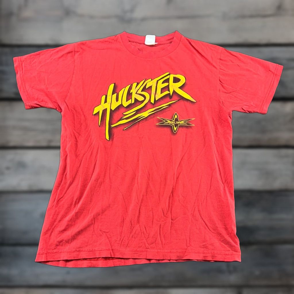 Vintage VINTAGE Hulkster Shirt World Championship Wrestling WCW 90s T-Shirt Mens L Red Crew Neck Short Sleeve Graphic Print 1990s Size US L / EU 52-54 / 3 - 1 Thumbnail