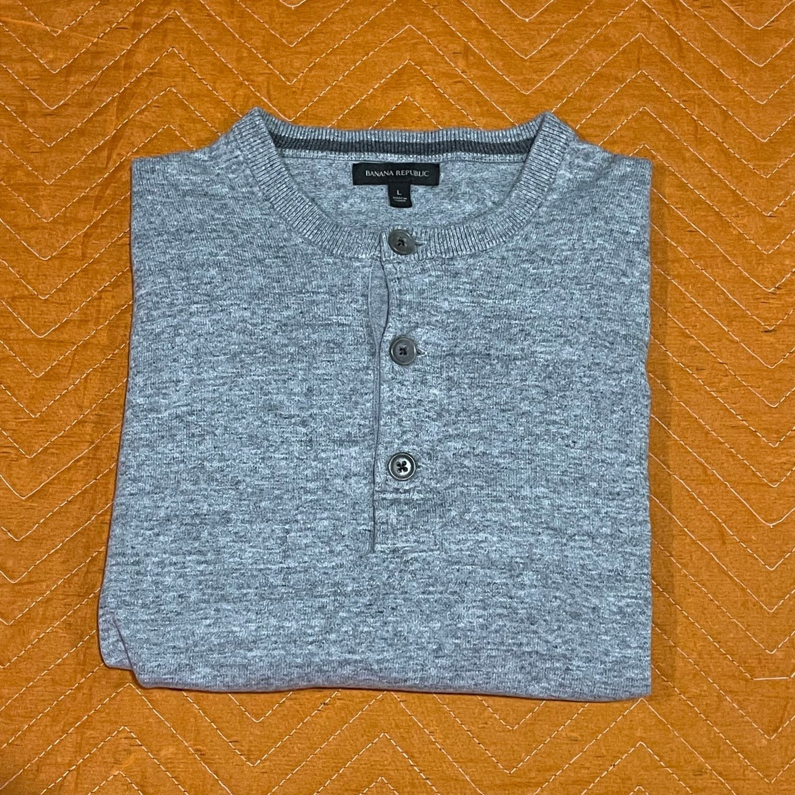Banana Republic Banana Republic Henley Sweater Size US L / EU 52-54 / 3 - 8 Thumbnail