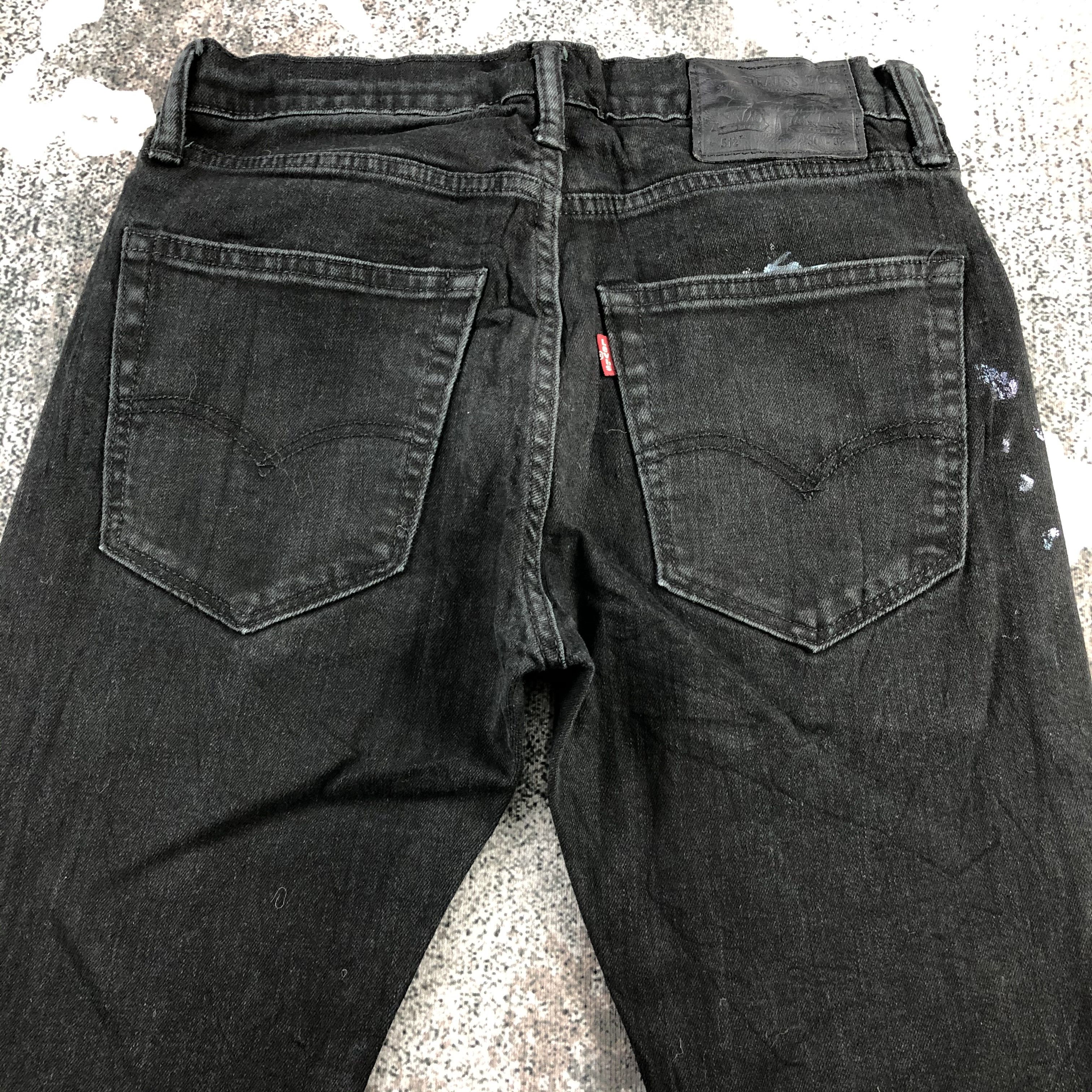 Levi's Levis 512 Jeans Faded Black Denim KJ1013 Size US 30 / EU 46 - 4 Thumbnail
