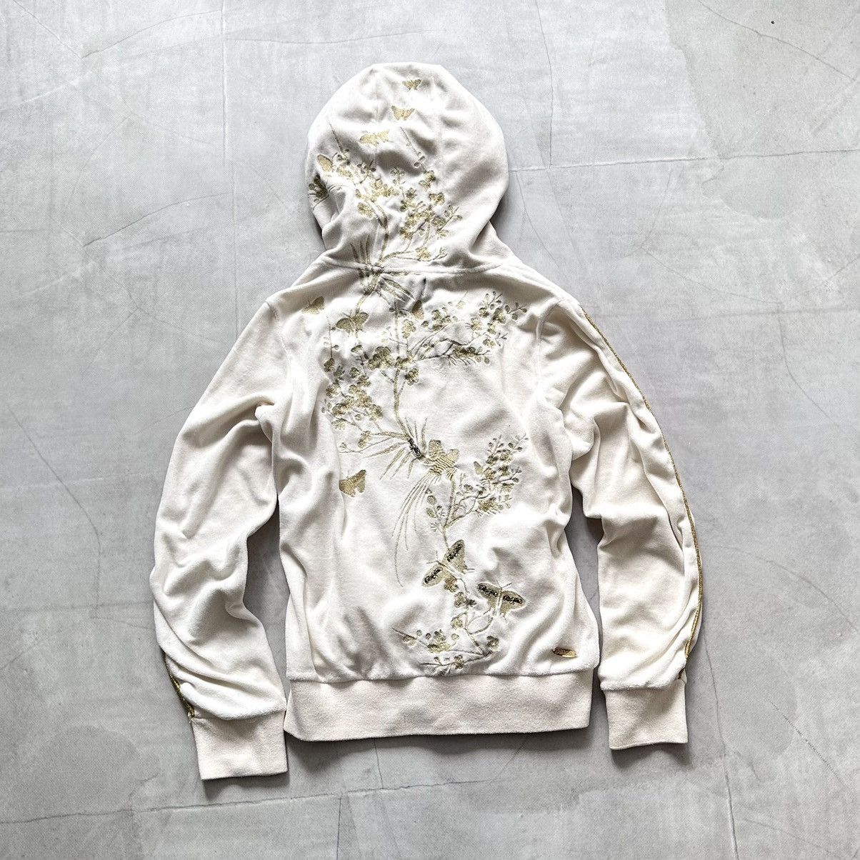 Hysteric Glamour 00s Pelle Pelle Embroidered Floral Zip Hoodie Ed Hardy Vibe Size M / US 6-8 / IT 42-44 - 1 Thumbnail
