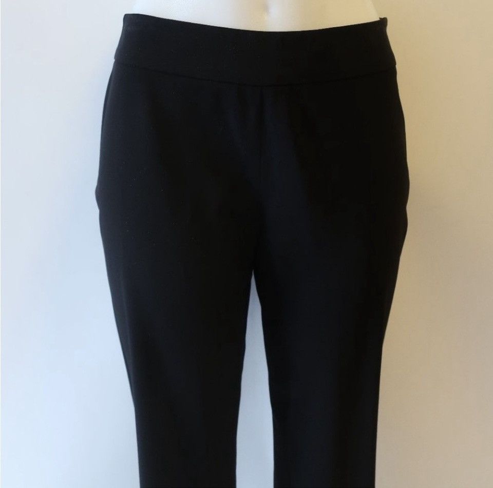 Giorgio Armani GIORGIO ARMANI BLACK SIDE ZIP TROUSER PANTS US/6 Size 28" / US 6 / IT 42 - 6 Thumbnail