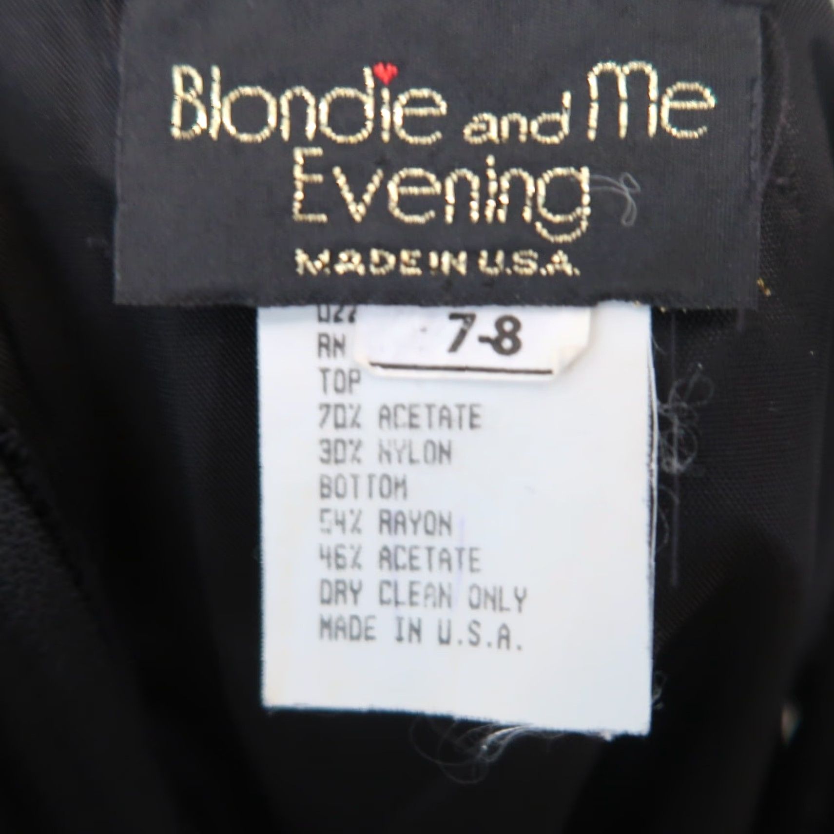 Velvet VINTAGE Blondie and Me Maxi Dress Evening Velvet Satin Black Silver 1990s Size 8 Women's Size M / US 6-8 / IT 42-44 - 5 Thumbnail