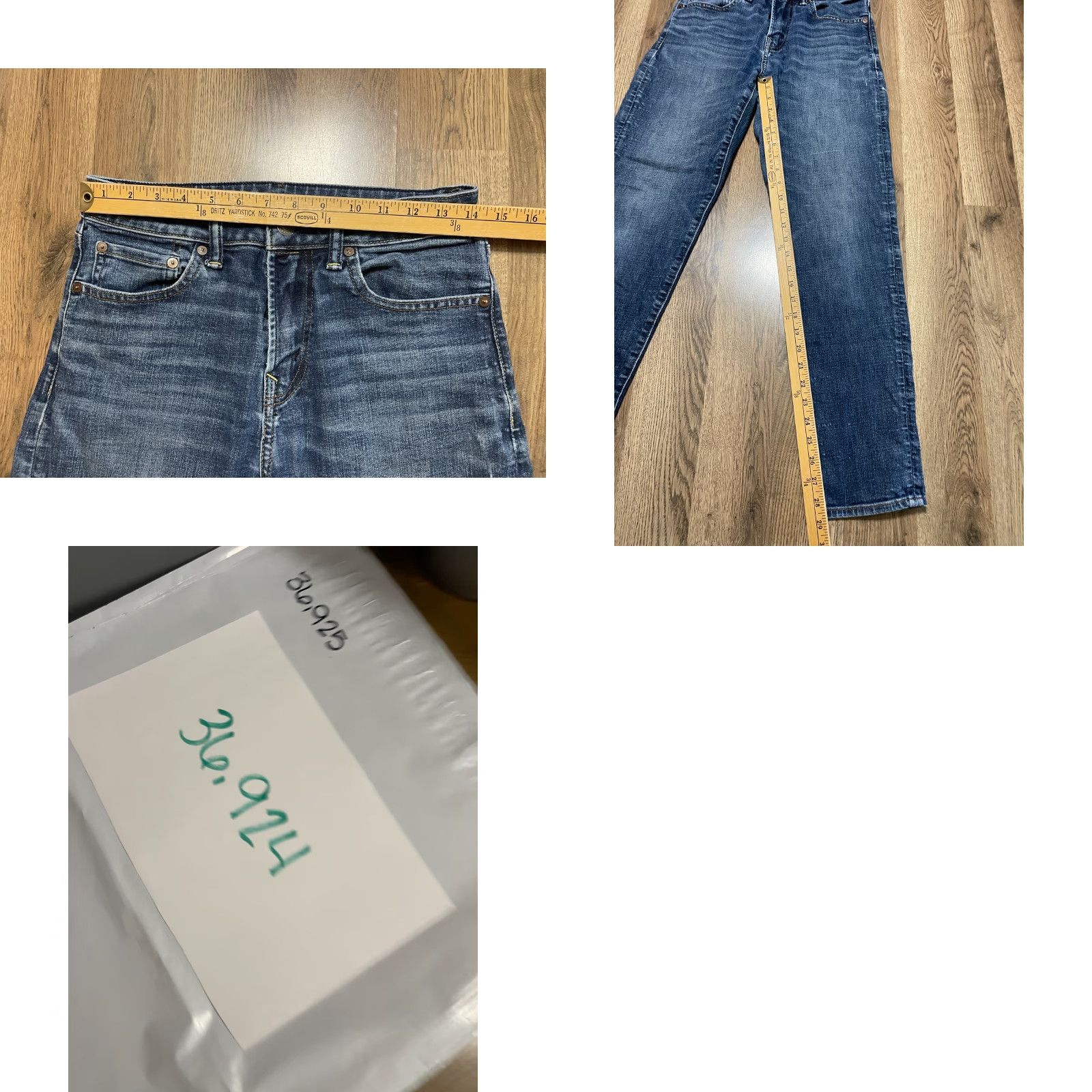 American Eagle Outfitters American Eagle Jeans Womens Size 29x32 Blue Denim Athletic Fit Straight Leg Regular 5-Pocket Size 29" - 8 Thumbnail