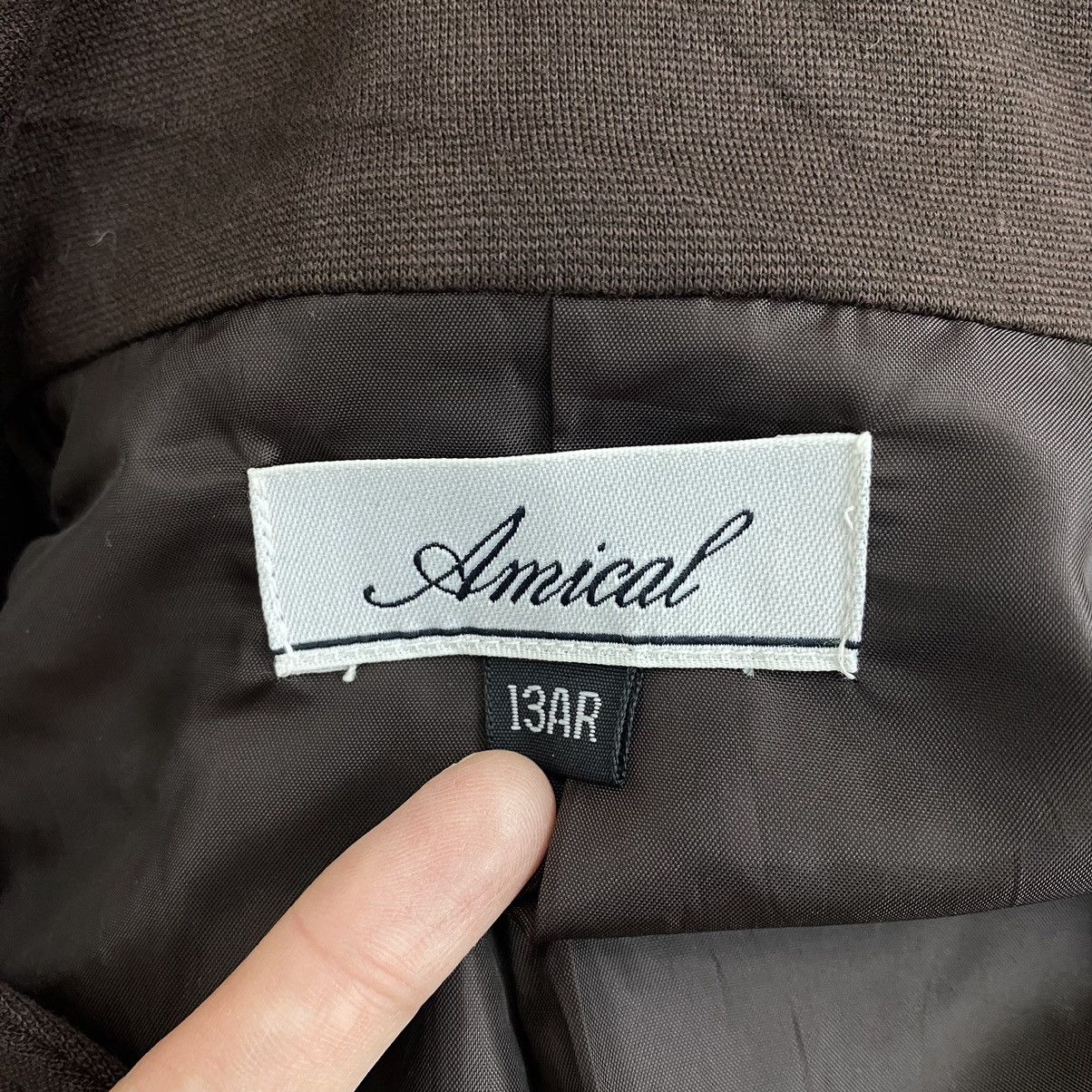 Japanese Brand AMICAL Japanese Brand Brown Wool Blazer Coat Size US S / EU 44-46 / 1 - 3 Thumbnail