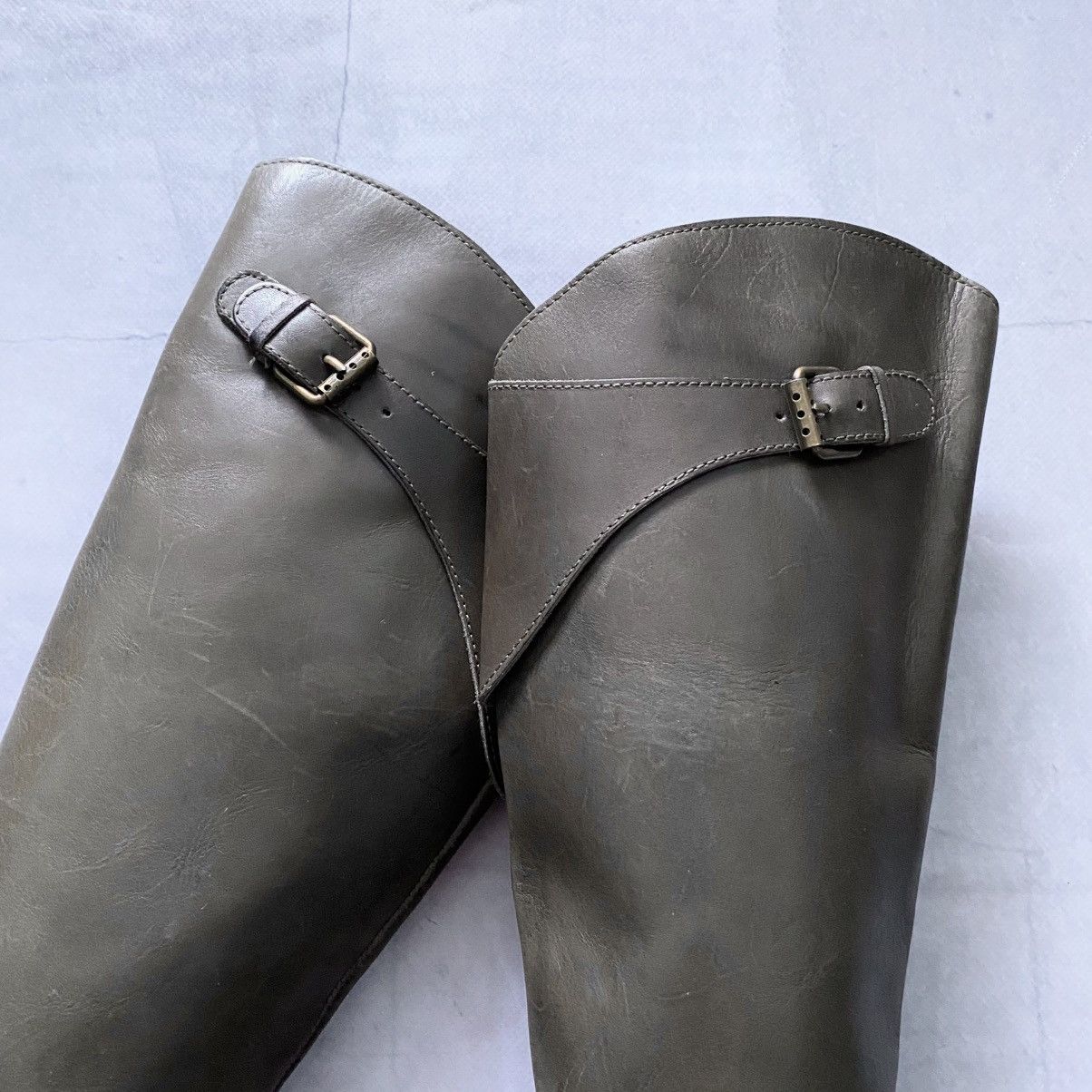 Diesel × Japanese Brand Vintage Diesel Style Lab Leather High Heels Boots Size US 6 / IT 36 - 6 Thumbnail