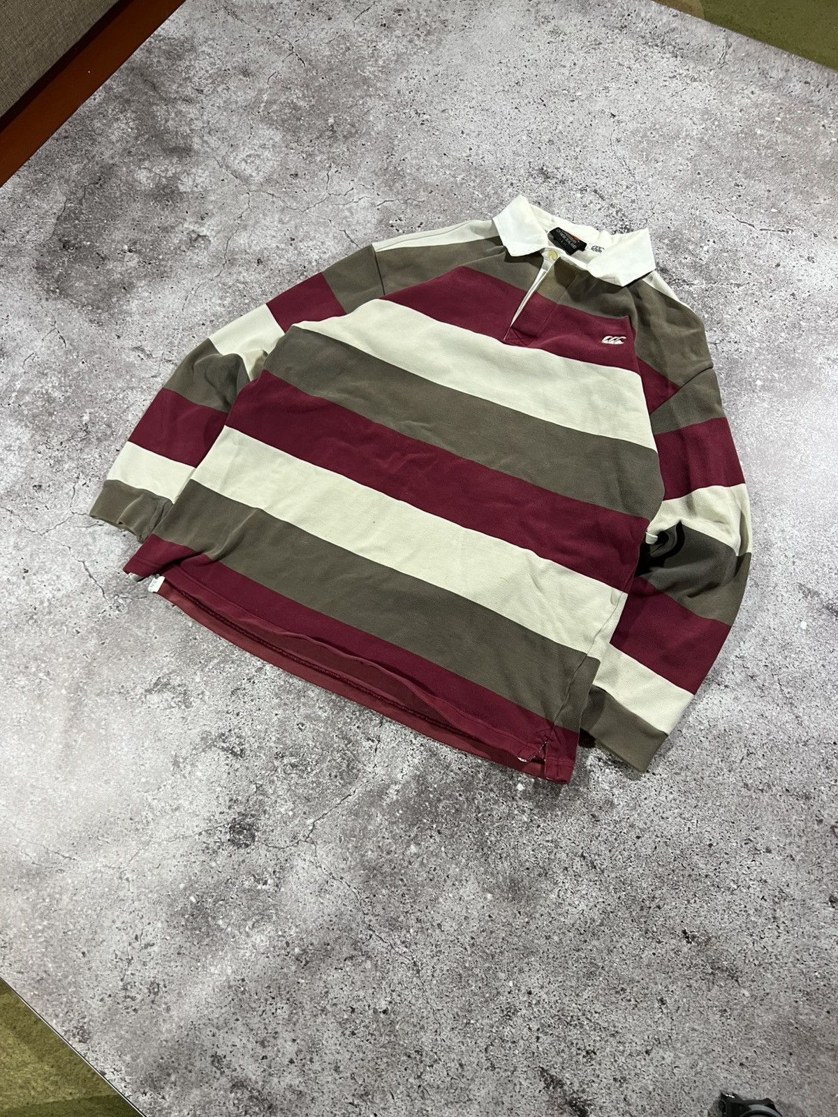 Canterbury of New Zealand Vintage Canterbury Rugby Shirt Distressed Striped Jersey Size US L / EU 52-54 / 3 - 2 Thumbnail