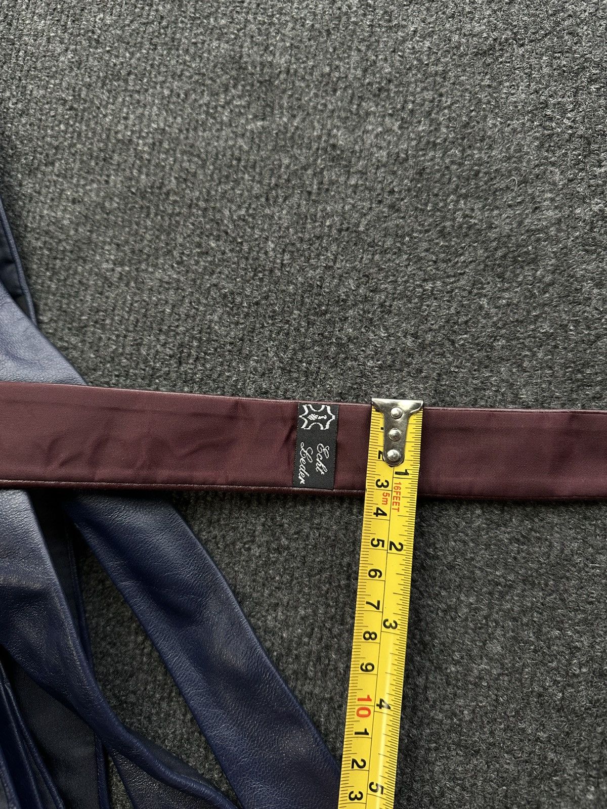 Other 🚨 LEATHER BURGUNDY ITALY TIE LUXURY VNTG RARE OLD MONEY Size ONE SIZE - 12 Thumbnail