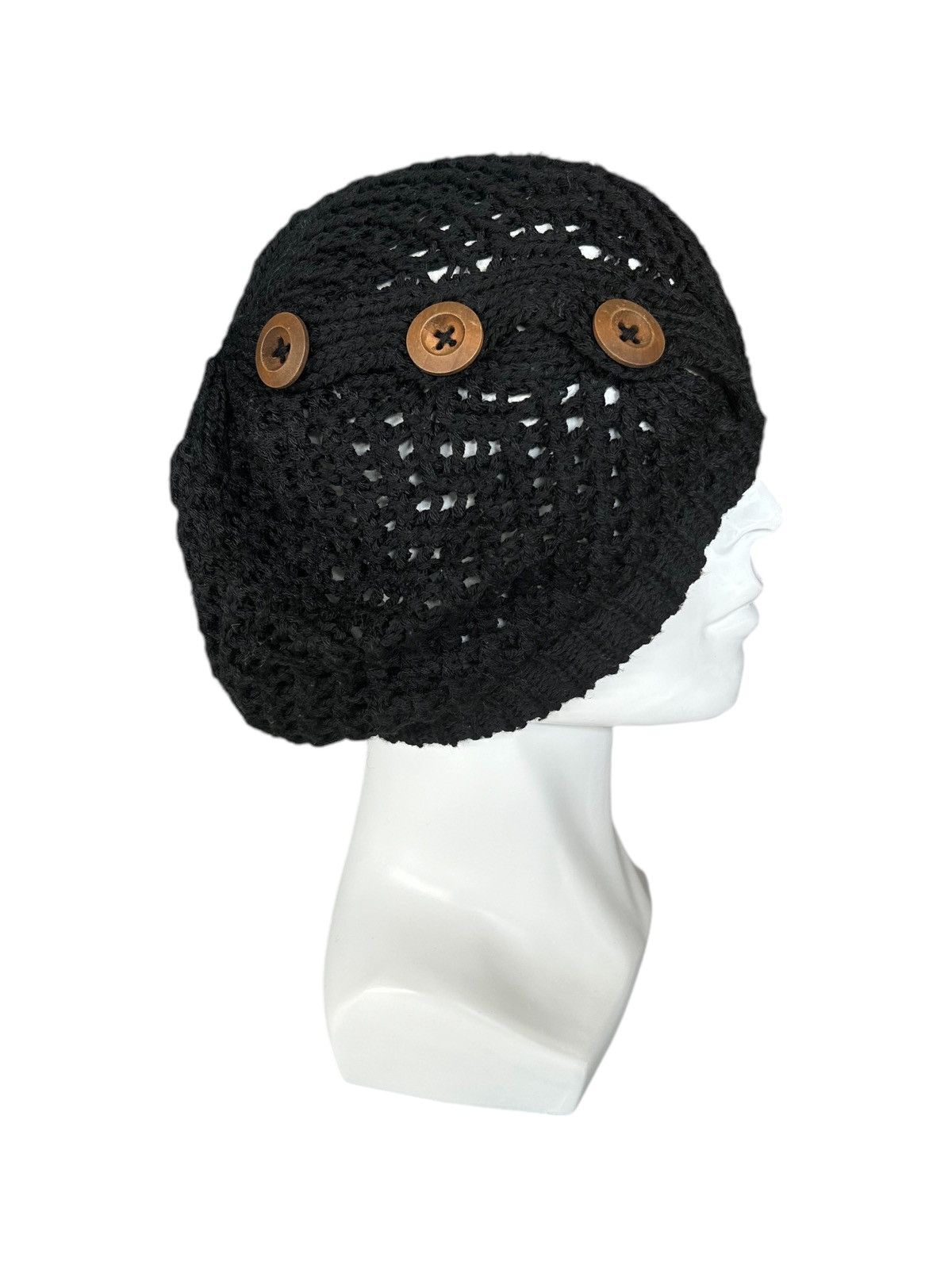 14th Addiction × Hysteric Glamour × Japanese Brand Punk Bondage Style Crochet Knitted Beanie Hats☠️☠️ Size ONE SIZE - 4 Thumbnail