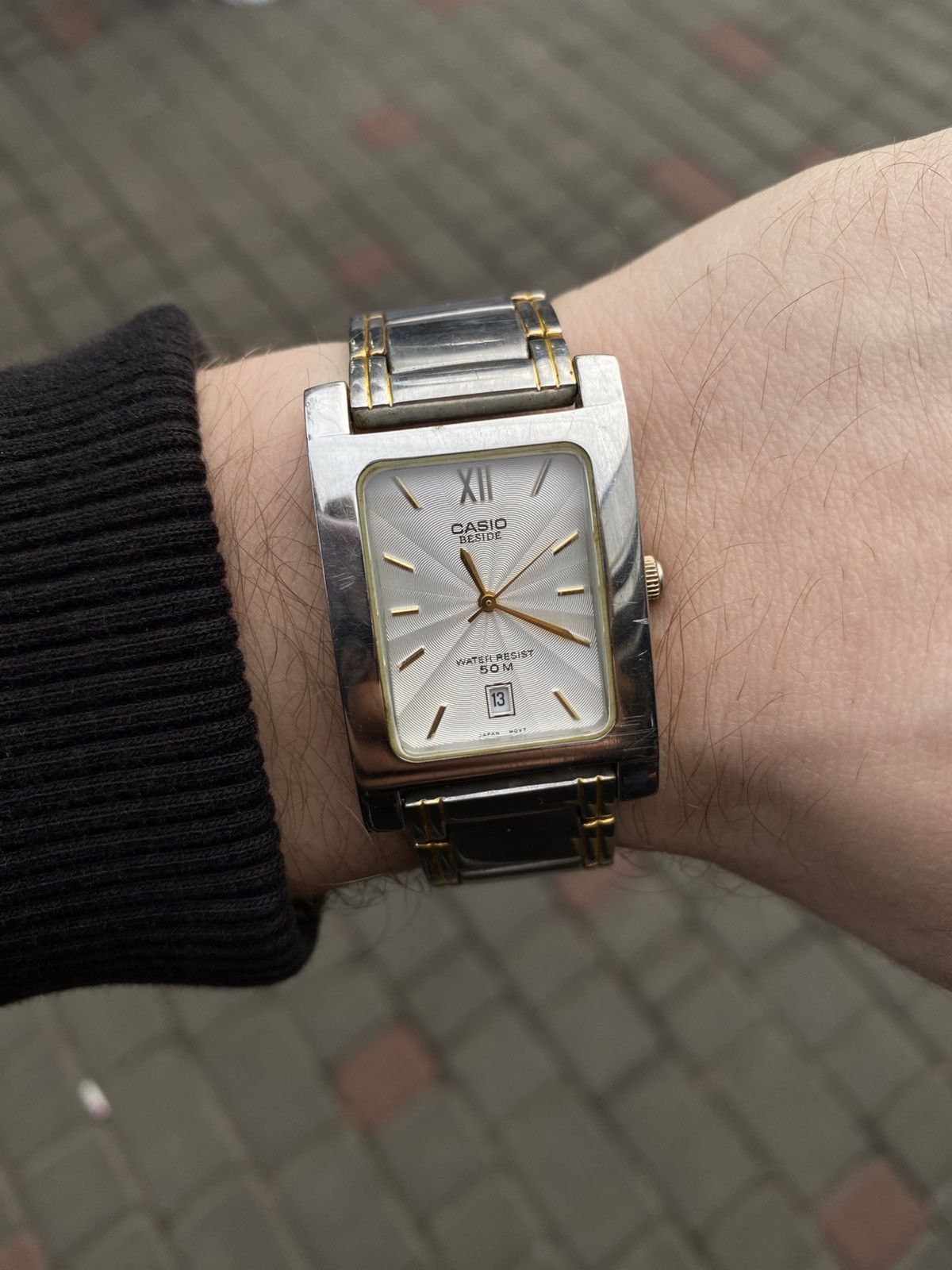 Japanese Brand CASIO BEM-100 Beside Rare Y2K Avant-Garde Rectangular Steel Size ONE SIZE - 4 Thumbnail