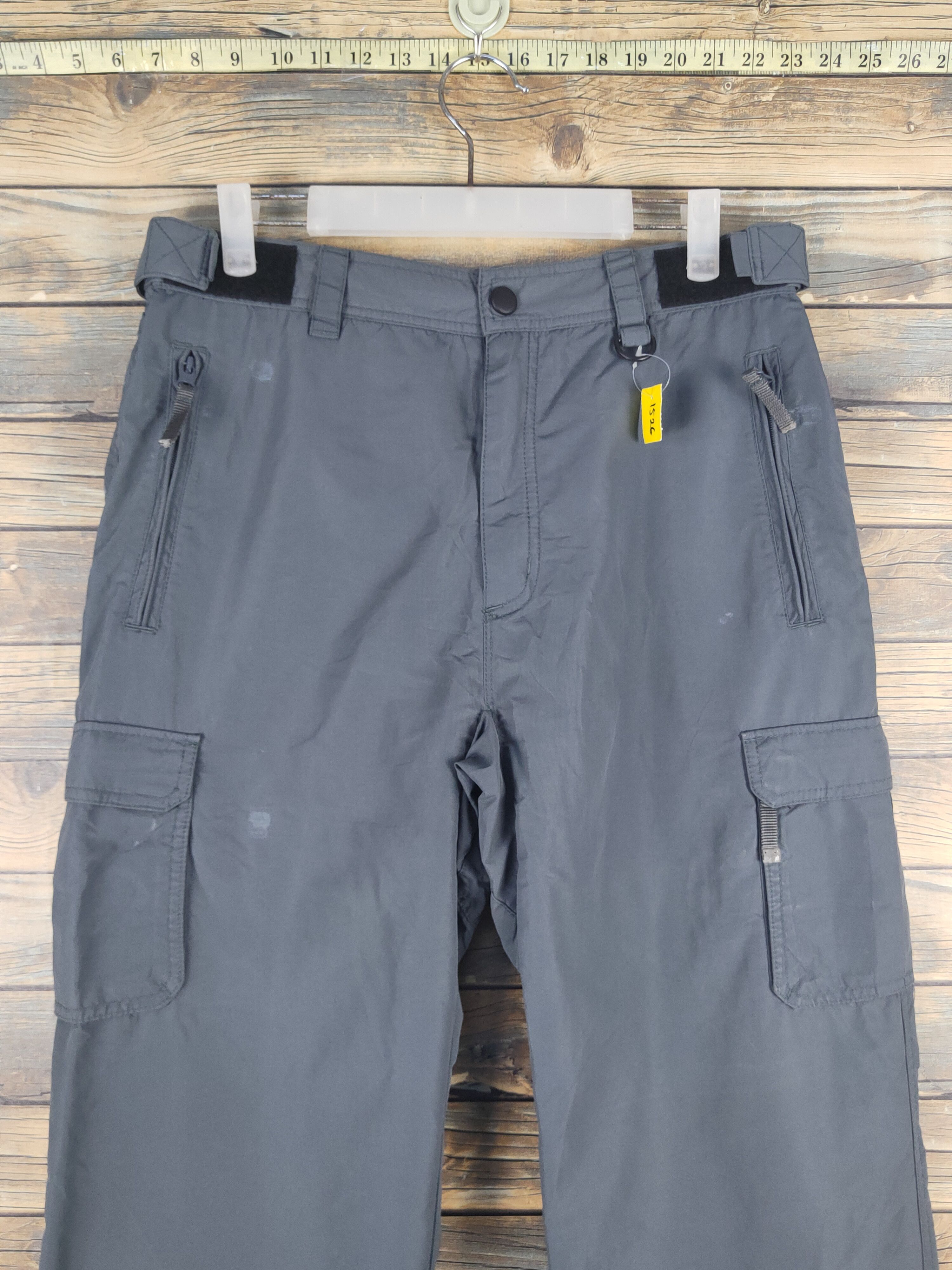 Japanese Brand DL Naked Dark Gray Multipocket Tactical Cargo Pants #1526 Size US 32 / EU 48 - 2 Thumbnail