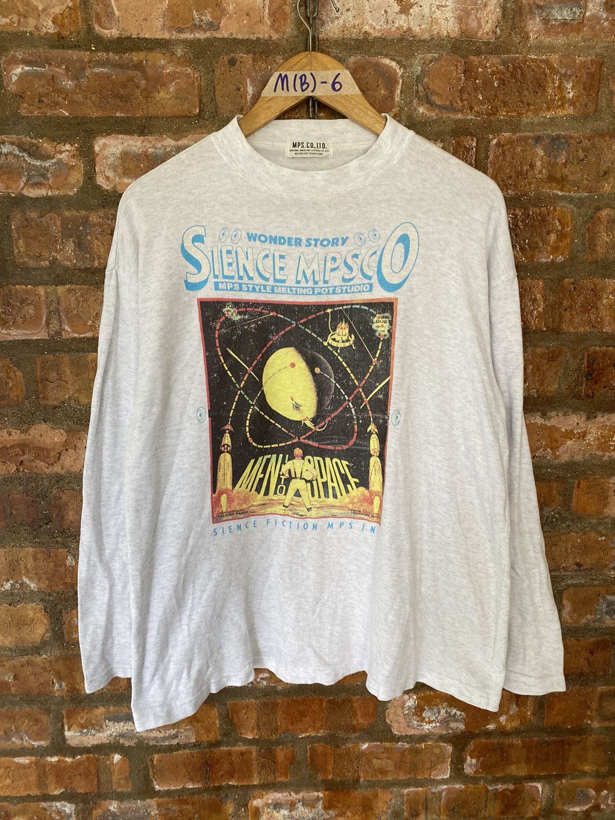 Yoshiyuki Konishi 🔥1990s MPS Japan “Science Fiction “ graphic Size US M / EU 48-50 / 2 - 2 Thumbnail