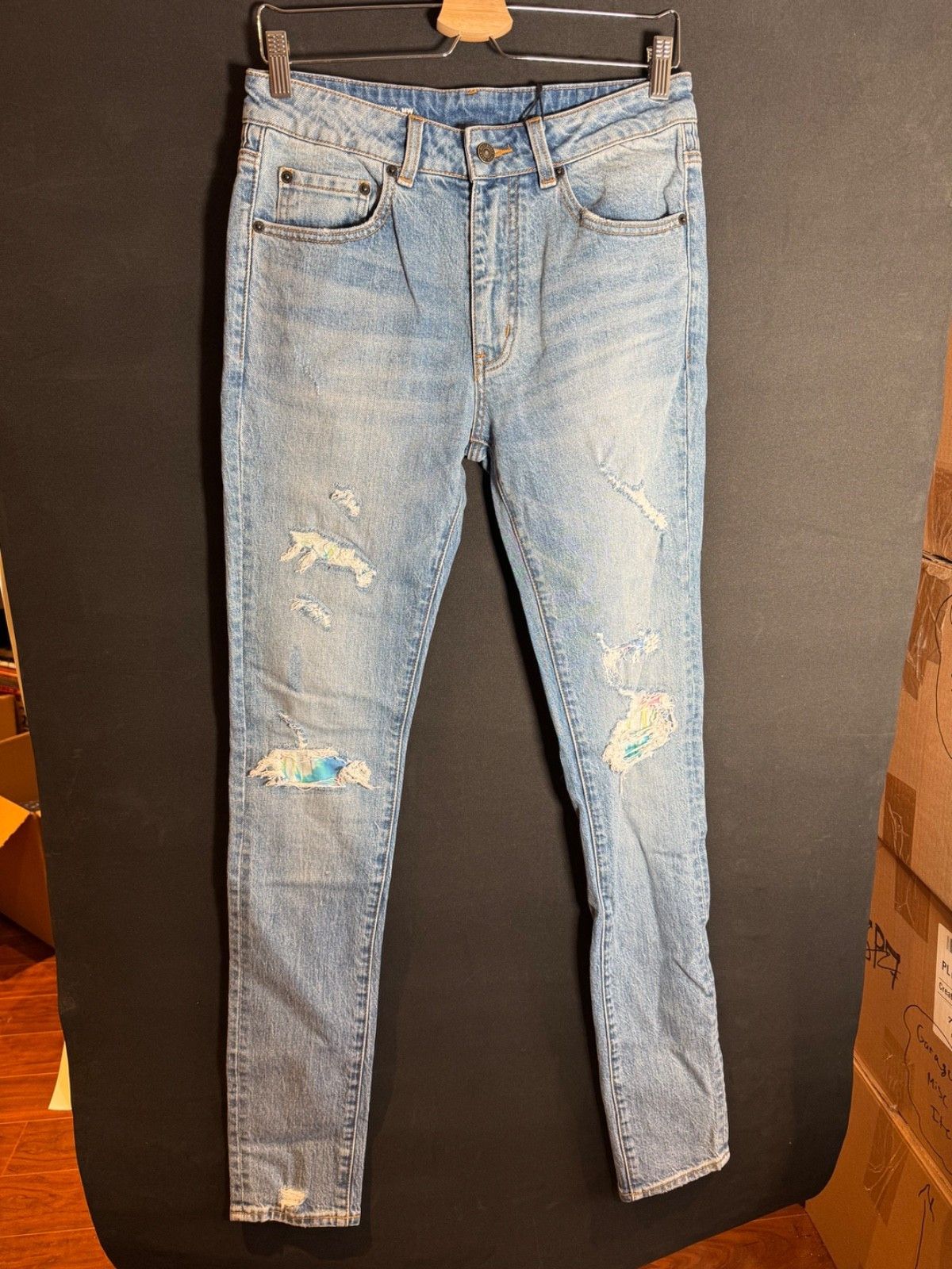 Other NWT Six Week Residency Ripped Denim Skinny Jeans Size 30 Size US 30 / EU 46 - 1 Thumbnail