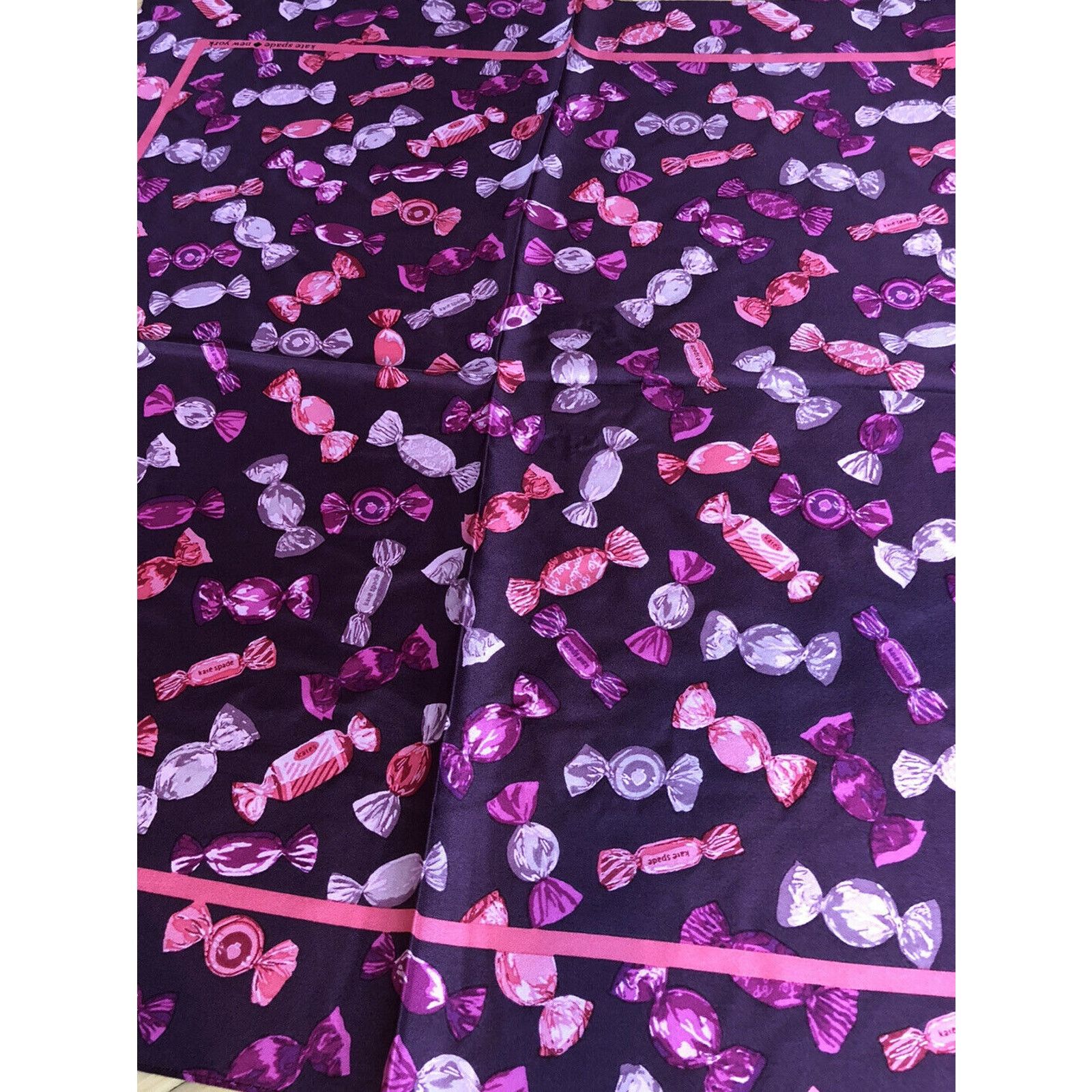 Kate Spade Kate Spade Candy Shop SWEETS SLG 100% Silk Bandana/ Scarf Size ONE SIZE - 4 Thumbnail
