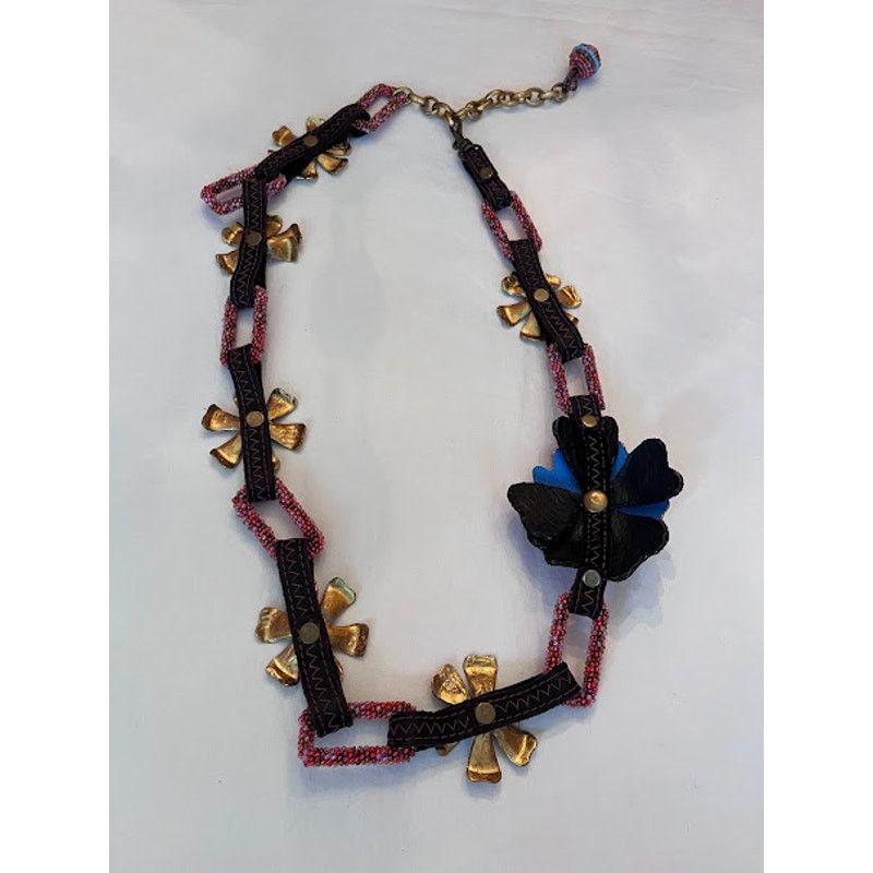 Mary Frances Mary Frances Belt Necklace Boho Adjustable Link VTG 90s Size ONE SIZE - 2 Thumbnail