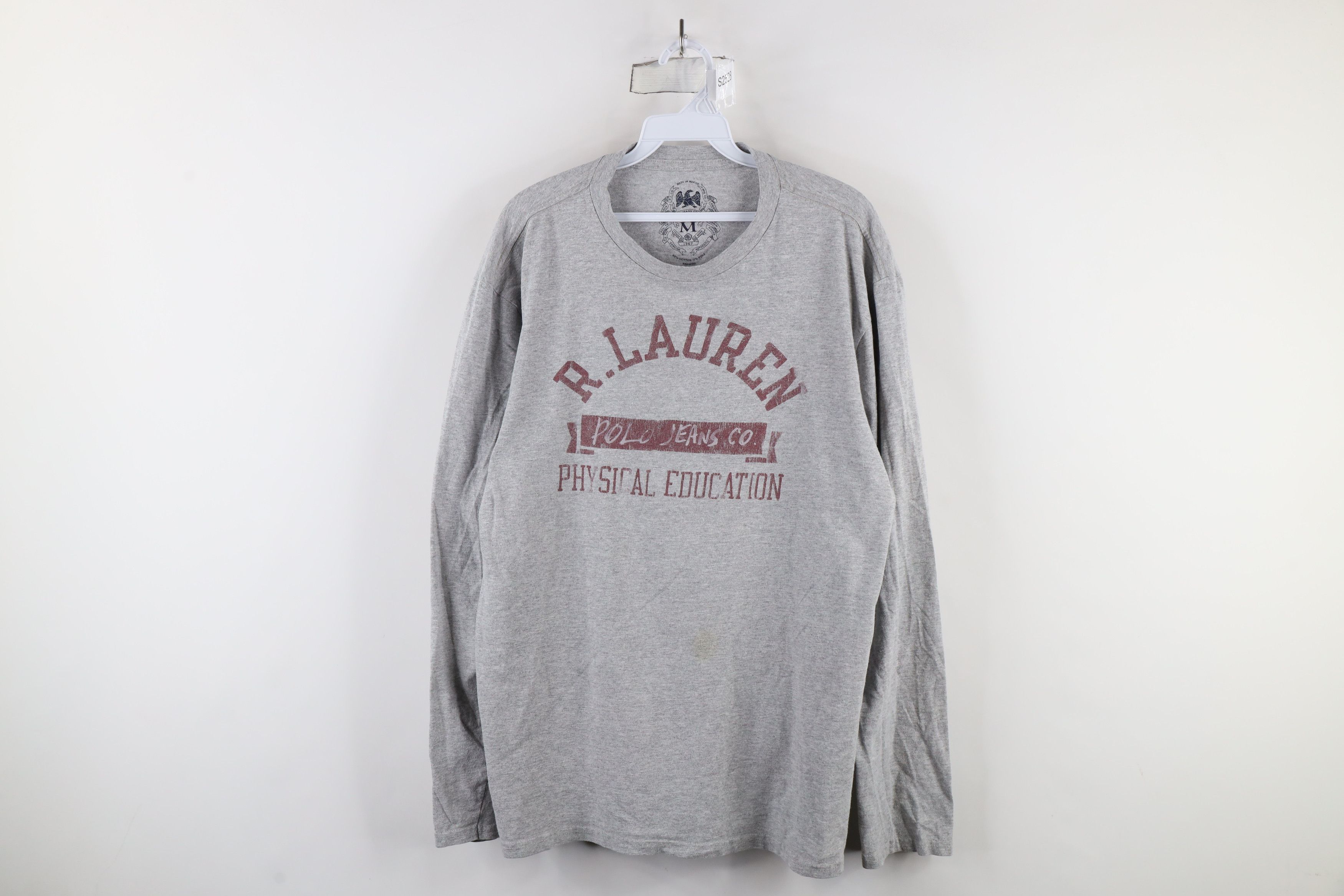 Ralph Lauren × Vintage Vintage Ralph Lauren Physical Education Long Sleeve T-Shirt Size US M / EU 48-50 / 2 - 1 Thumbnail