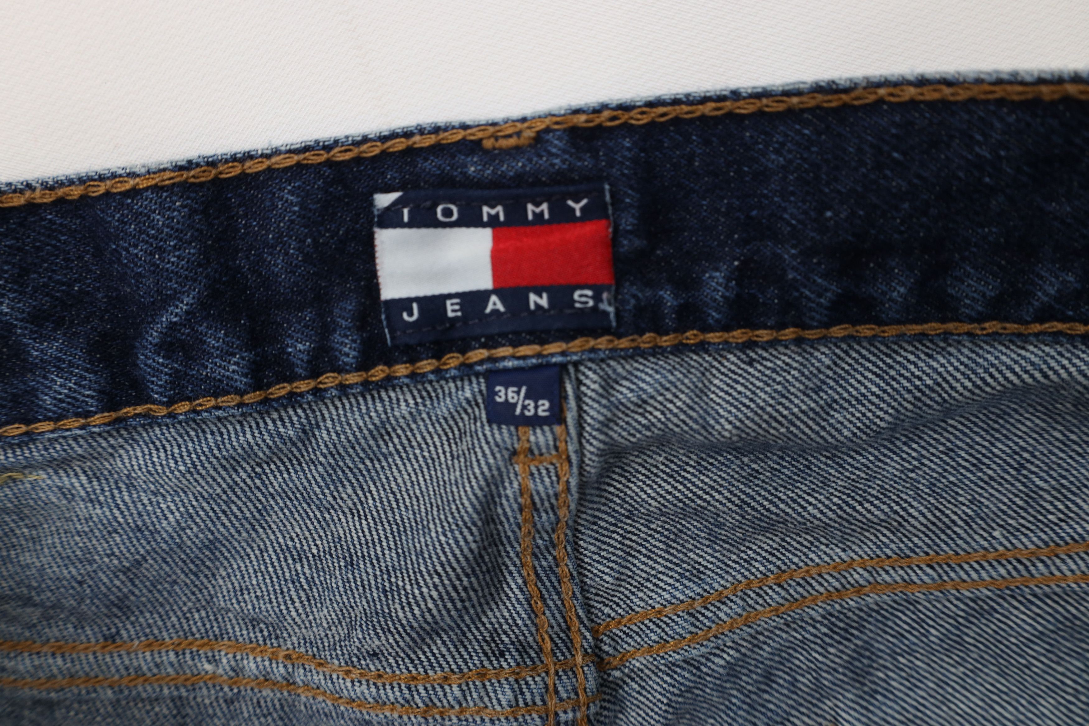 Tommy Hilfiger Vintage 90s Tommy Hilfiger Spell Baggy Fit Denim Jeans Blue Size US 36 / EU 52 - 9 Thumbnail