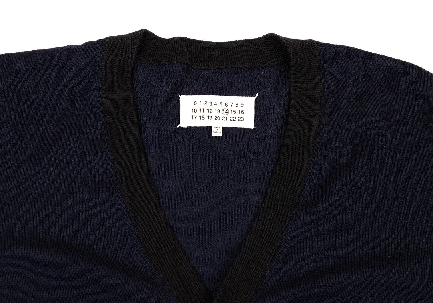 Maison Margiela Wool Cotton Knit Cardigan in Navy, Size XL Size US XL / EU 56 / 4 - 3 Thumbnail