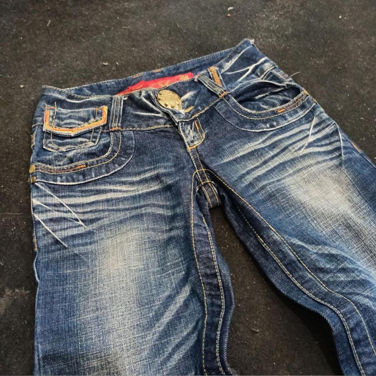 Japanese Brand × Vintage Flare Red Pepper Gold Jeans Size US 29 - 3 Thumbnail