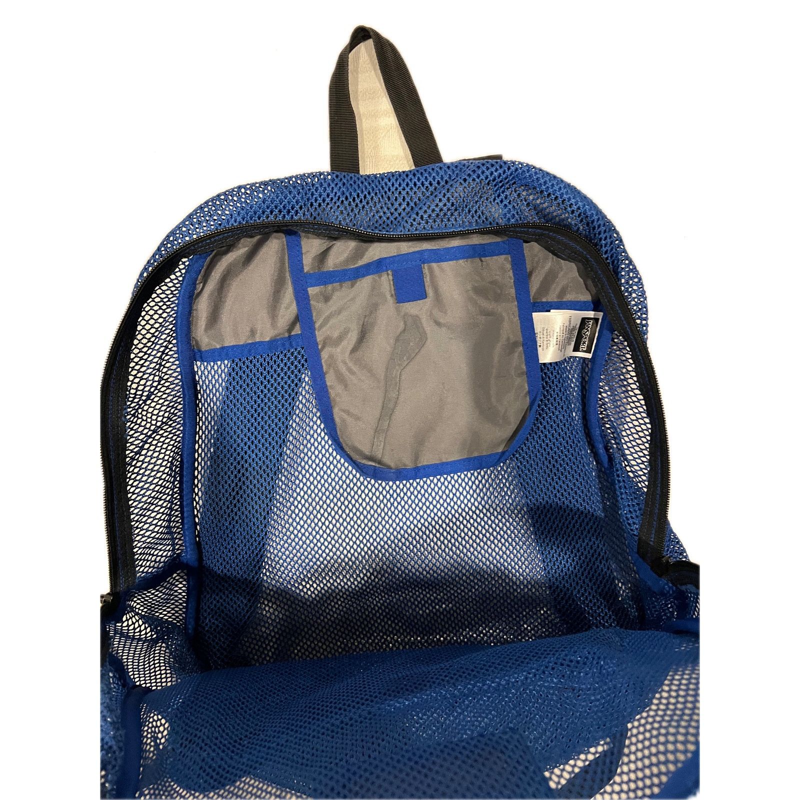 Jansport Jansport Blue Mesh See Through Backpack Size 28 - 3 Thumbnail