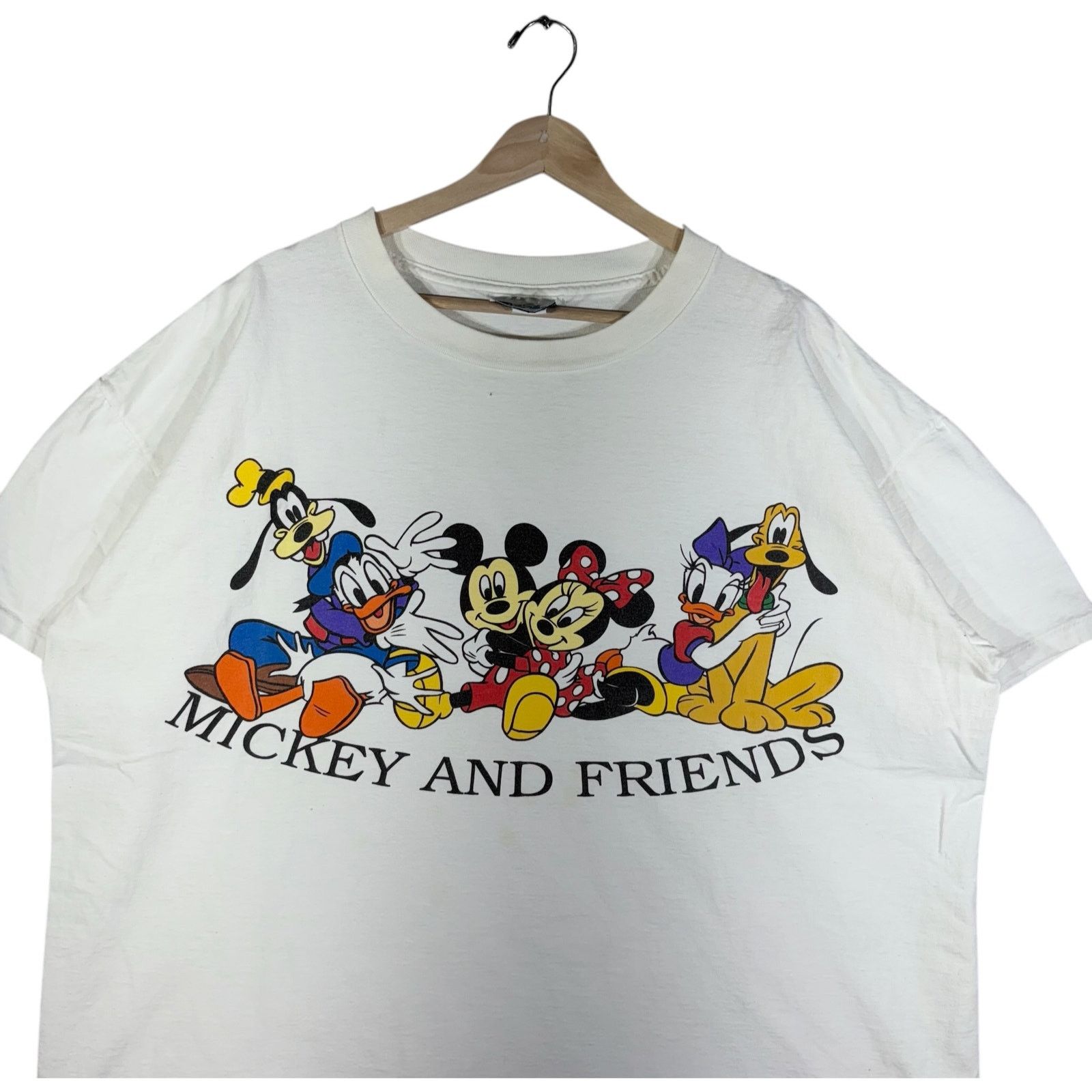 Vintage Vintage Disney Mickey And Friends Spellout Tee OSFA Size US XXL / EU 58 / 5 - 2 Thumbnail