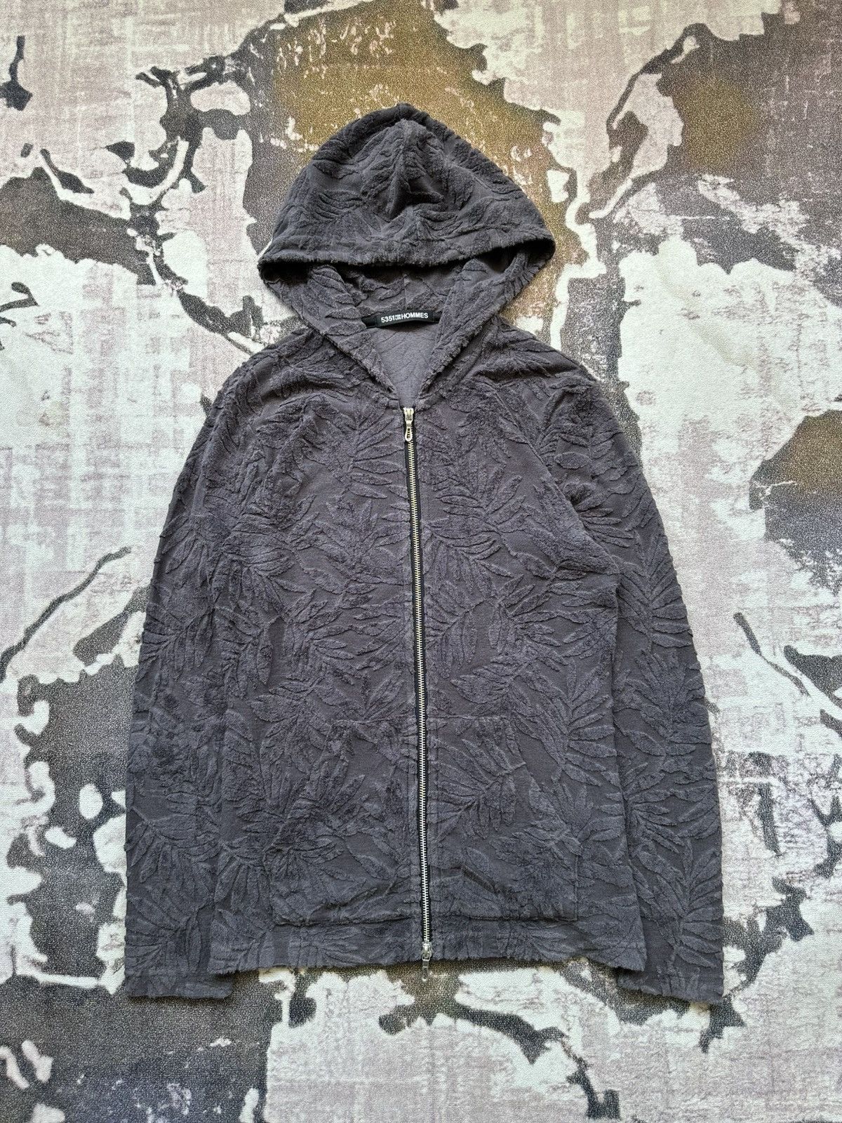5351 POUR LES HOMMES 5351 Pour Les Hommes embossed fleece zipper hoodie Size US M / EU 48-50 / 2 - 2 Thumbnail