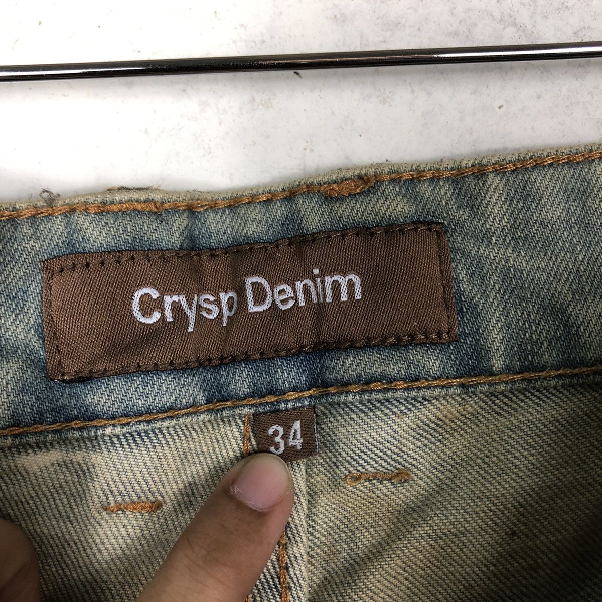 Japanese Brand 🔥Distressed Denim Skinny Punk Design Crysp Denim Japan Size US 34 / EU 50 - 16 Thumbnail