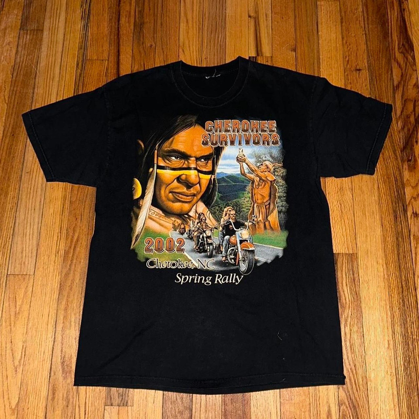 Cherokee × Harley Davidson × Vintage Vintage Cherokee Survivors Motorcycle Harley Davidson Tee L Size US L / EU 52-54 / 3 - 1 Thumbnail