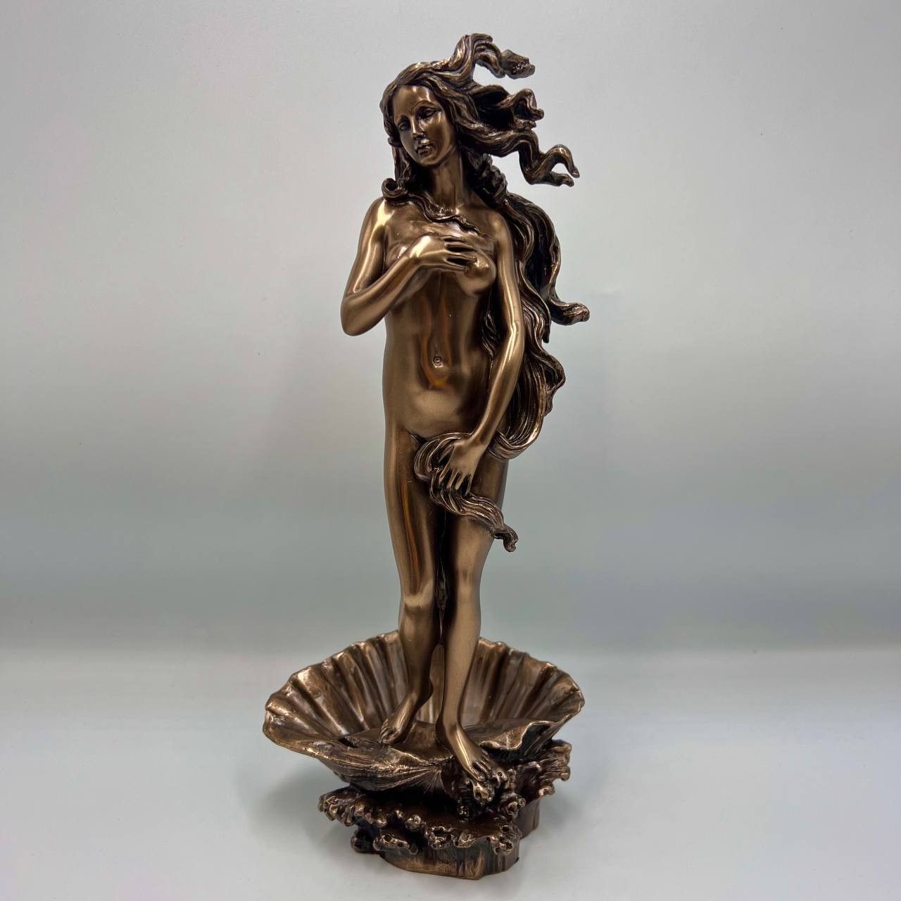 Vintage Birth of Goddess Venus Figure Polystone Bronze Decor Italy Size ONE SIZE - 1 Thumbnail