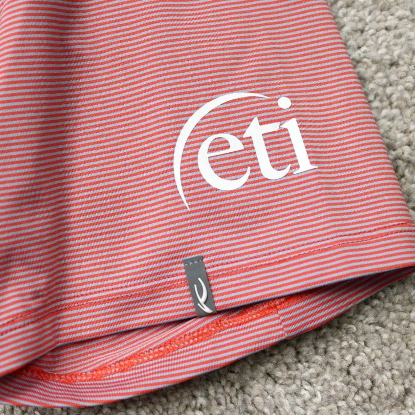KJUS Kjus Polo Shirt Men M Orange Stripe Short Sleeve Logo on Left Sleeve Golf Regular Fit 50/US Medium Size US M / EU 48-50 / 2 - 5 Thumbnail