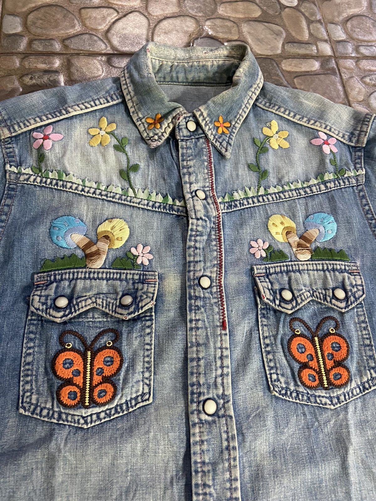 Hysteric Glamour VTG HYSTERIC GLAMOUR LONG SHIRT EMBROIDERY DENIM Size US M / EU 48-50 / 2 - 3 Thumbnail