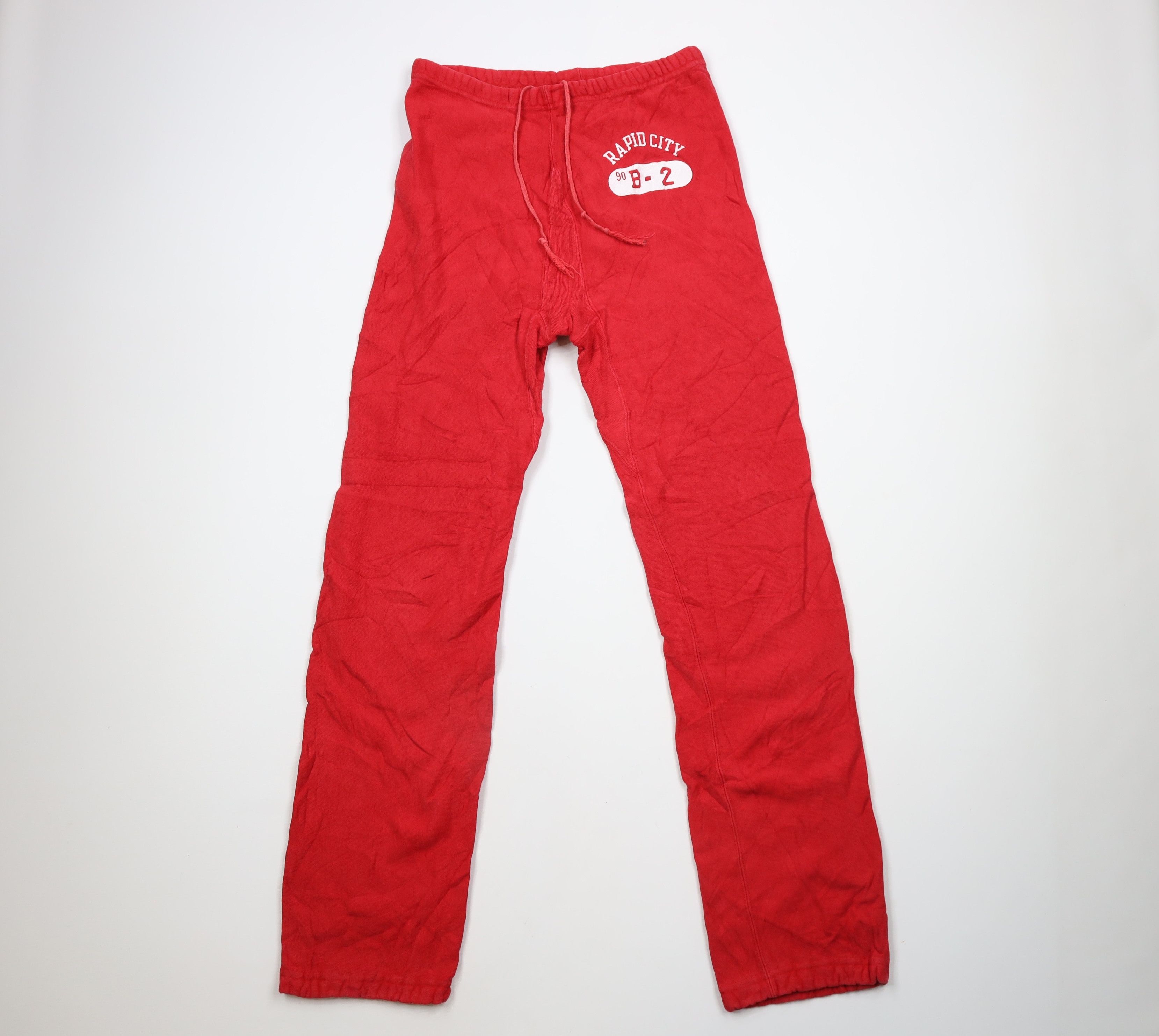 Champion Vintage 90s Champion Reverse Weave Gym Sweatpants Red USA Size US 34 / EU 50 - 1 Thumbnail