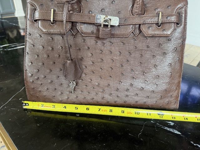 Other Genuine Full-Point Ostrich Leather Handbag– Made in Japan Size ONE SIZE - 13 Thumbnail