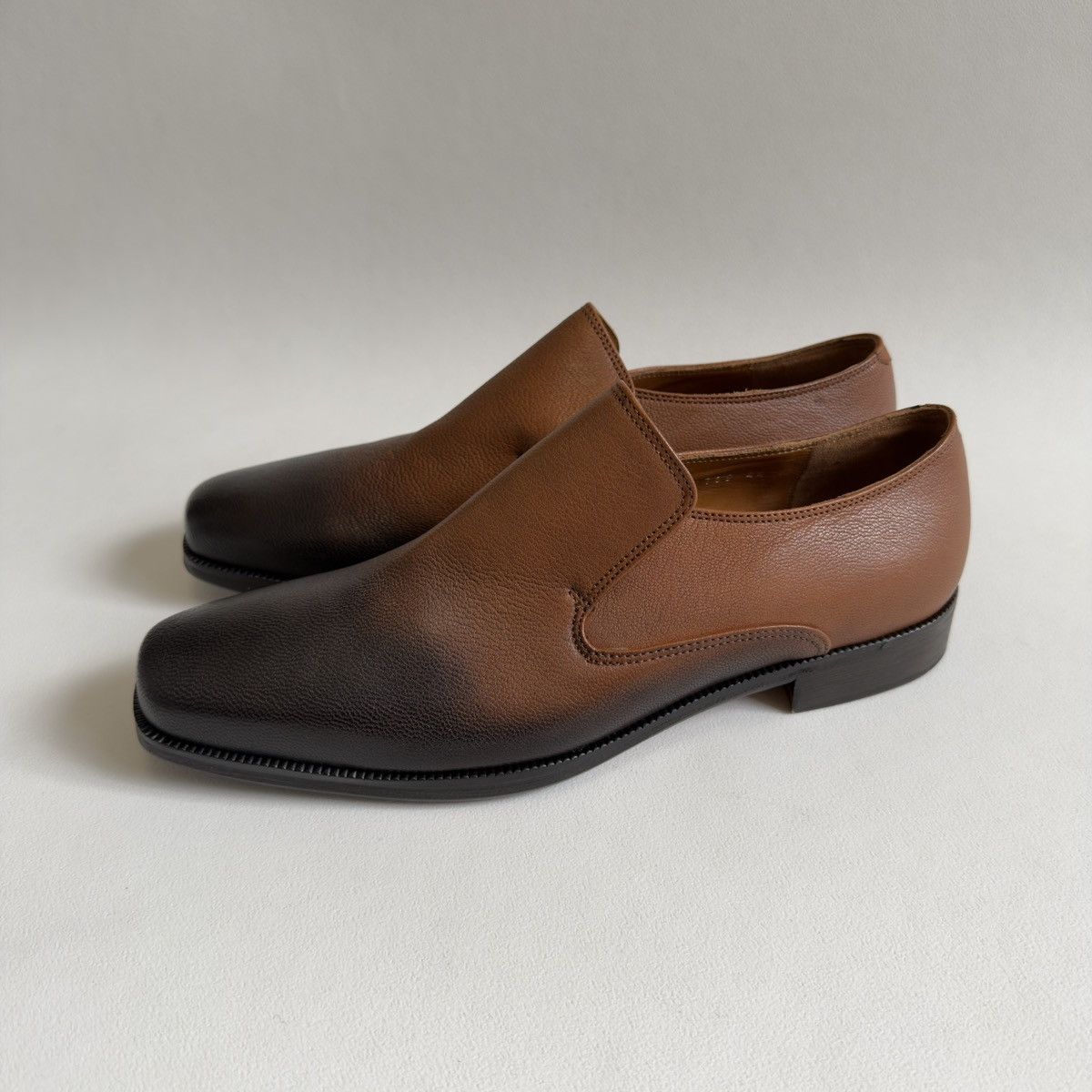 Dries Van Noten Brown ‘Burnished Toes’ Leather Loafers Size US 11 / EU 44 - 5 Thumbnail