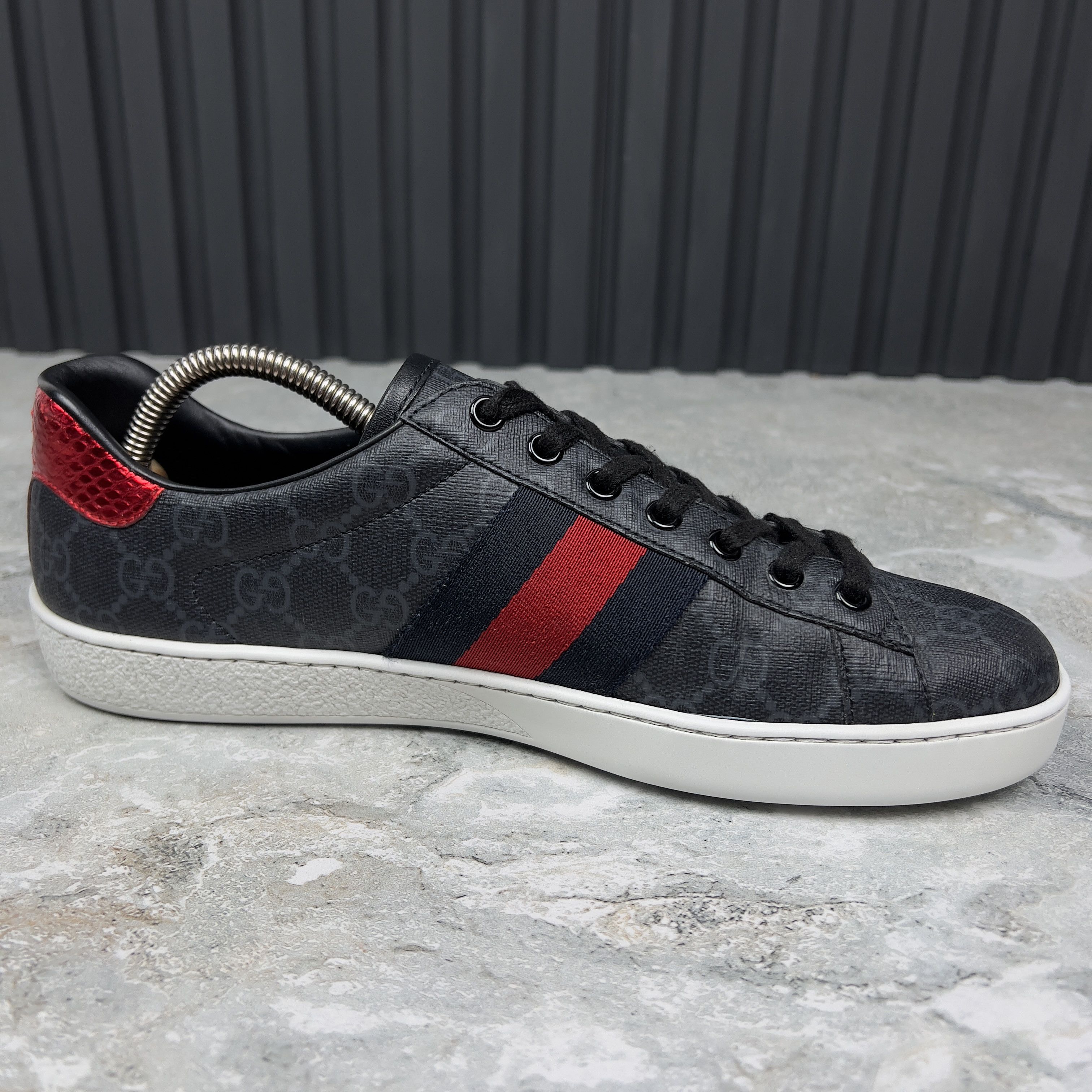 Gucci Gucci Ace Web GG Monogram Supreme Sneakers Leather Size US 7.5 / EU 40-41 - 5 Thumbnail