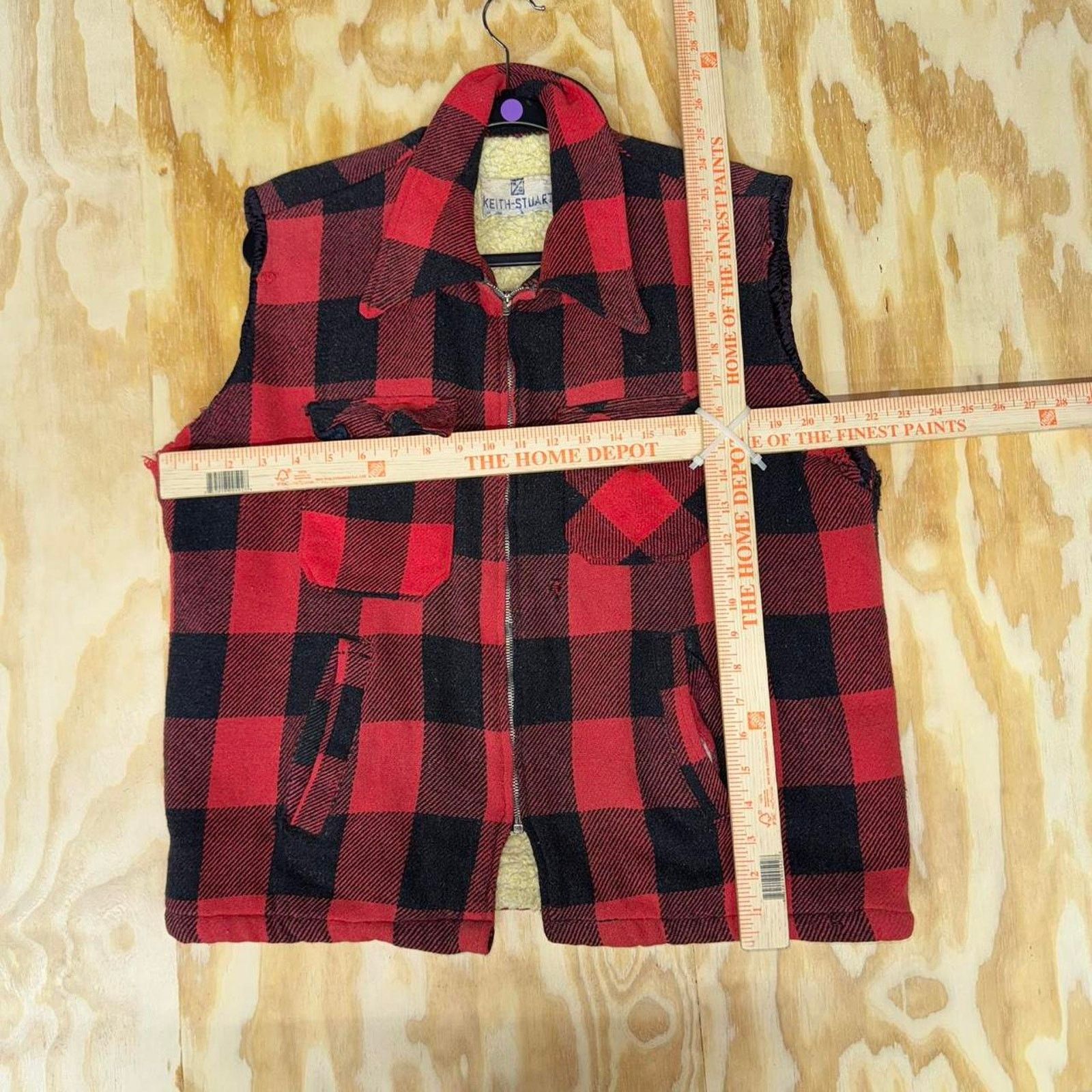 Vintage Medium - Vintage 70s flannel vest sherpa lined keith stuart Size US M / EU 48-50 / 2 - 3 Thumbnail