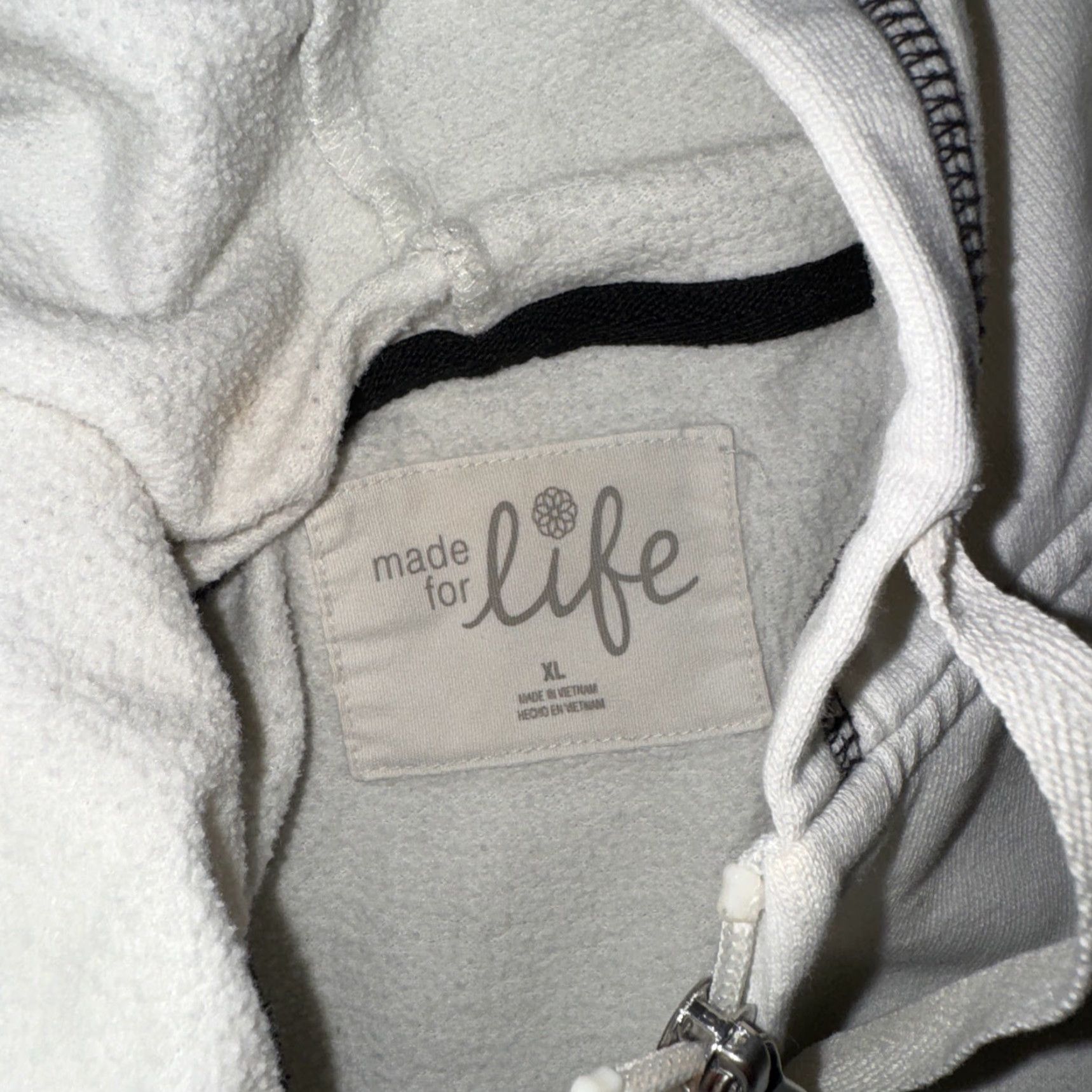 Vintage Made For Life Hoodie Women XL White Paisley Full Zip Reversible Size XL / US 12-14 / IT 48-50 - 4 Thumbnail