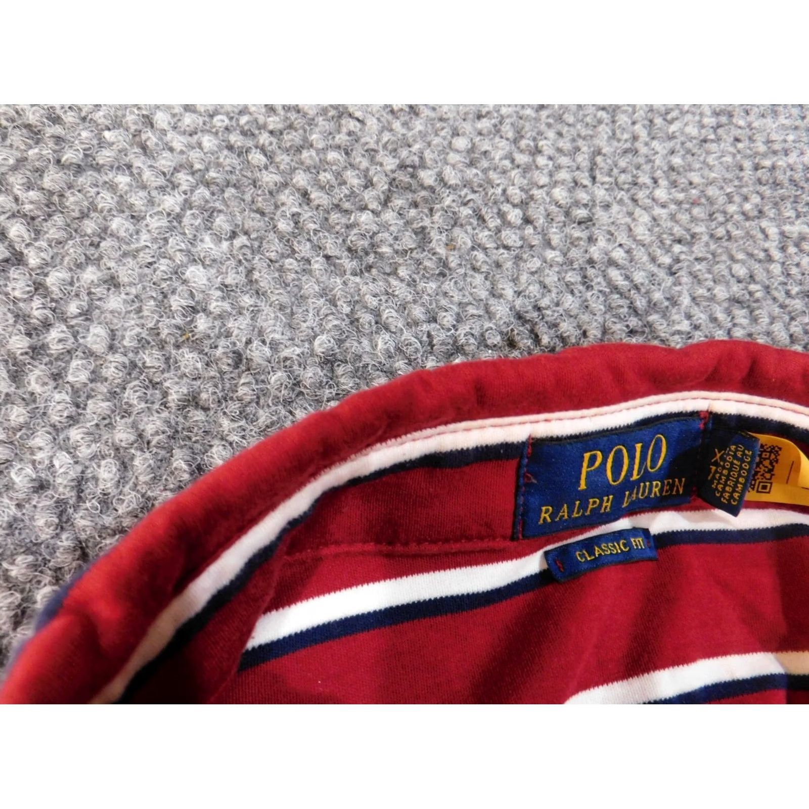Polo Ralph Lauren Polo Ralph Lauren Polo Shirt Mens XL Red Striped Knit Classic Fit Stretch Logo Short Sleeve Golf Regular Mens Size US XL / EU 56 / 4 - 6 Thumbnail