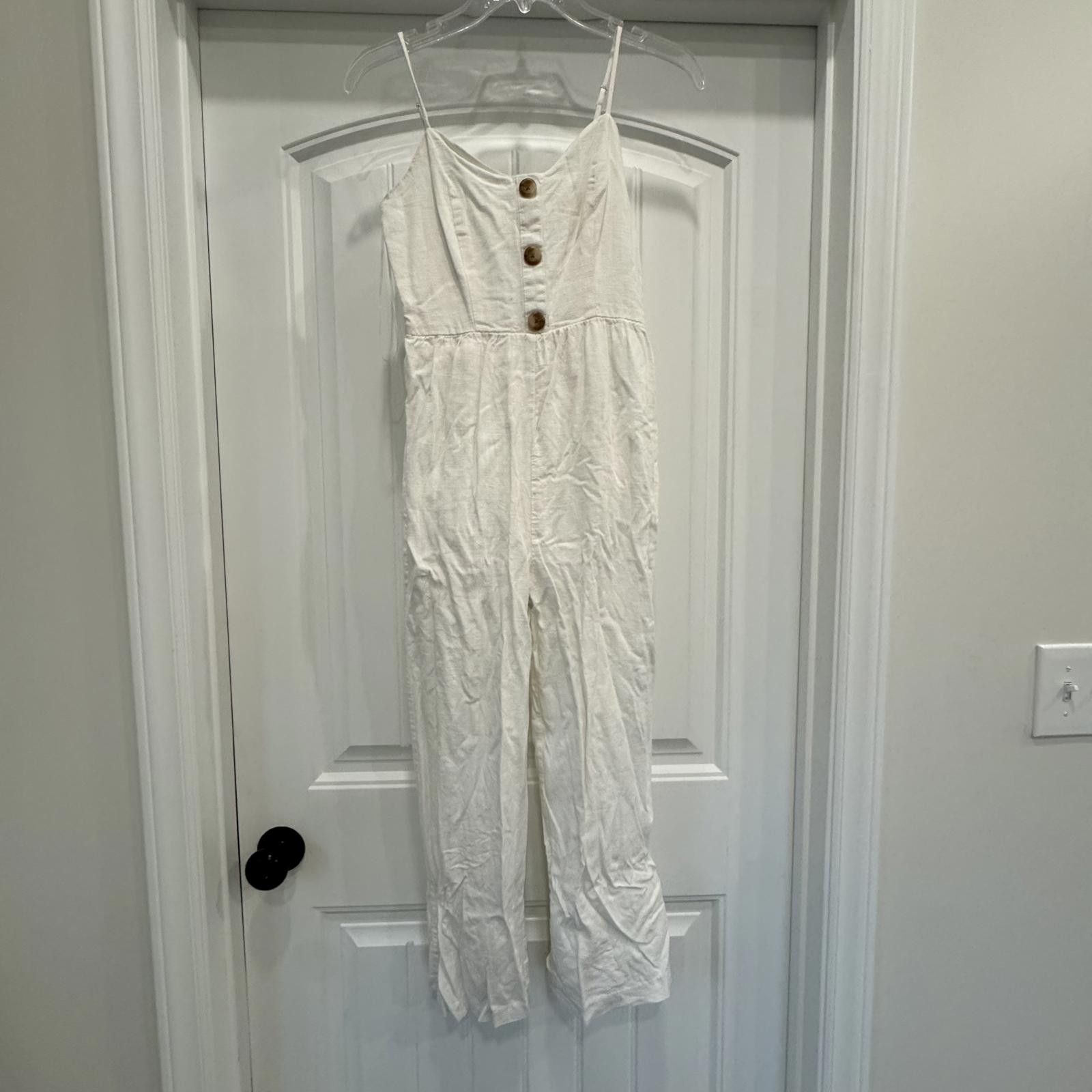 Other Copper Key Women's White Jumpsuit with Button Front XS Size 26" / US 2 / IT 38 - 1 Thumbnail