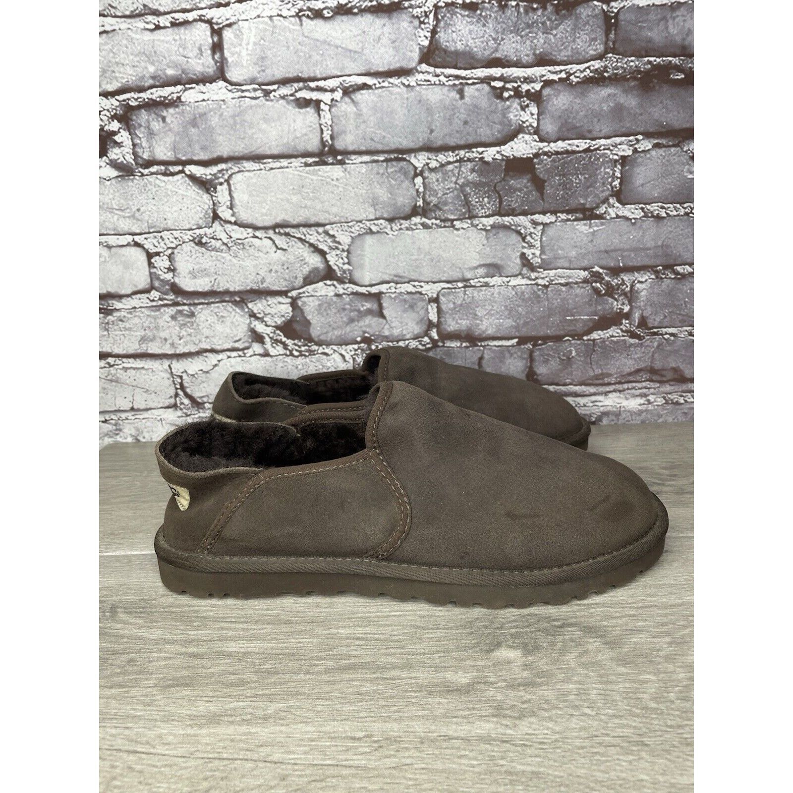Ugg UGG Kenton Brown Suede Fur Collapsible Slippers Shoes Men Sz Size US 11 / EU 44 - 3 Thumbnail
