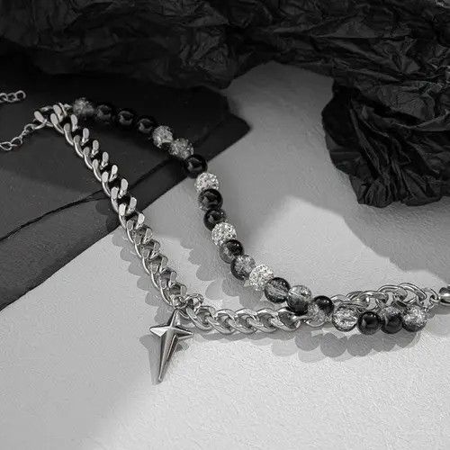 Jewelry STAR Gemstone Layered Chain Link Bracelet Size ONE SIZE - 2 Thumbnail