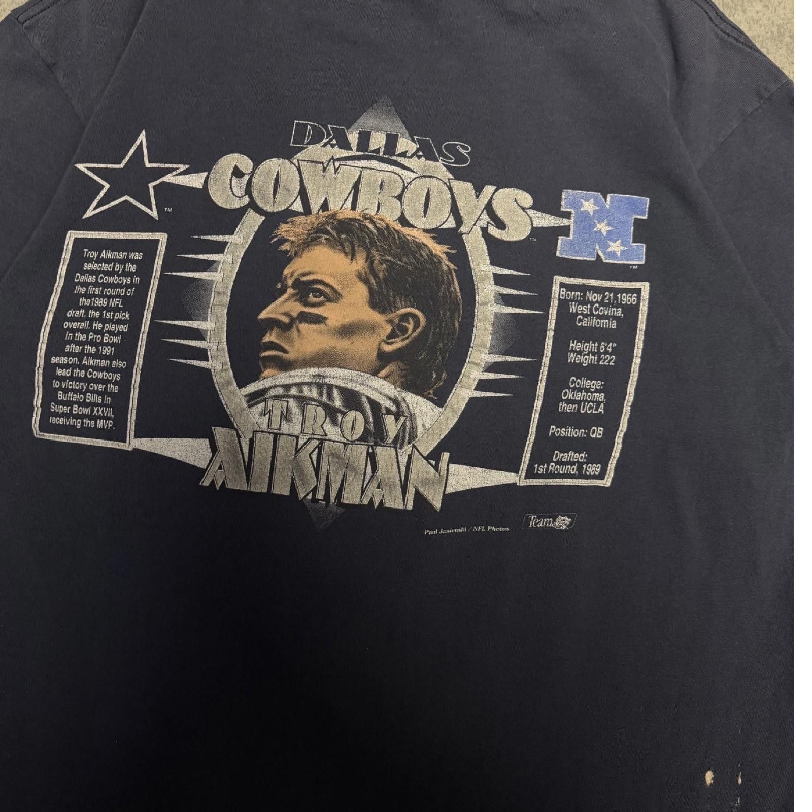 Nutmeg 90s Troy Aikman Dallas Cowboys -- L --- Size US L / EU 52-54 / 3 - 4 Thumbnail