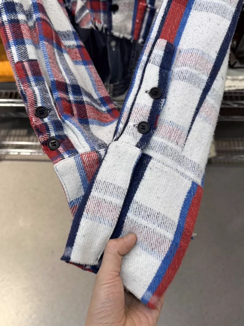 Greg Lauren greg lauren Splicing plaid shirt jacket 2506-Nextarrow Size US XL / EU 56 / 4 - 4 Thumbnail
