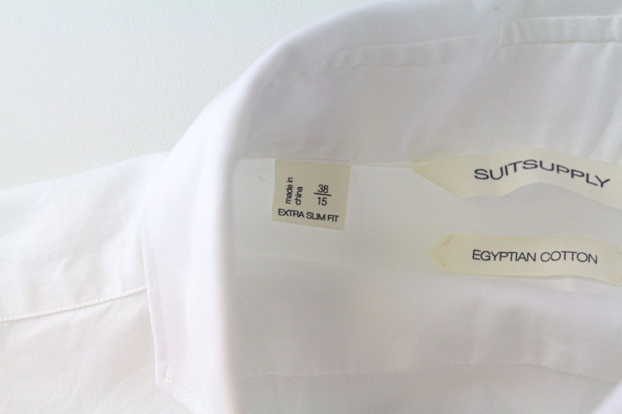 Suitsupply 38/15 Extra Slim White Cotton Shirt 79477 Size 38R - 5 Thumbnail