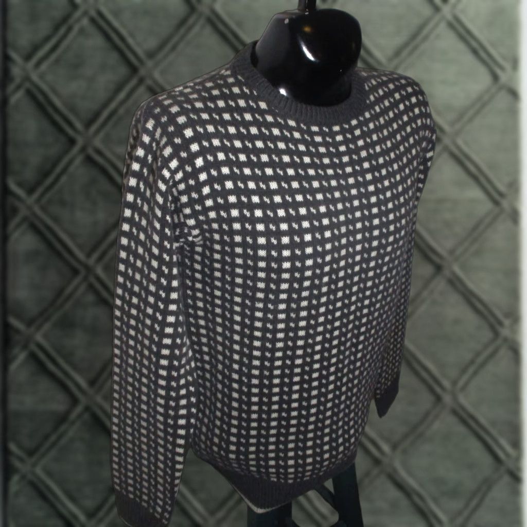 NORD Wool Crew Neck Sweater Men's M Brown Long Sleeve Pullover Knit Wool NWOT Vintage No (adjusted to original words only)