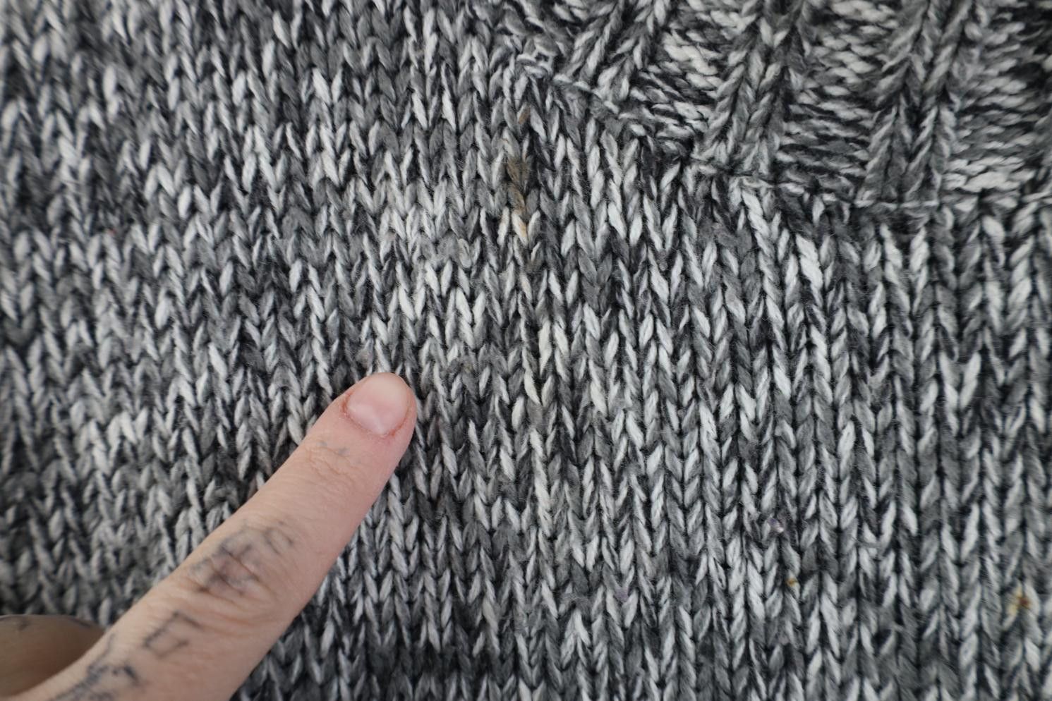 Vintage Vintage 90s Streetwear Blank Knit Mock Neck Sweater Gray Size M / US 6-8 / IT 42-44 - 5 Thumbnail