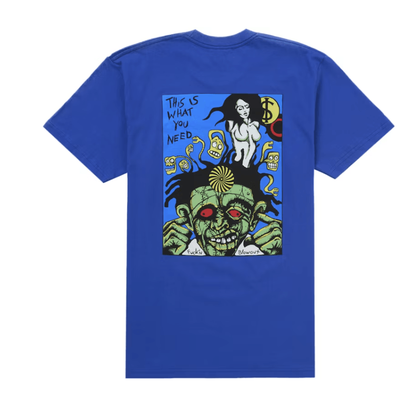 Supreme Supreme Fuckin Blowout Tee Royal Blue Size S Size US S / EU 44-46 / 1 - 2 Thumbnail