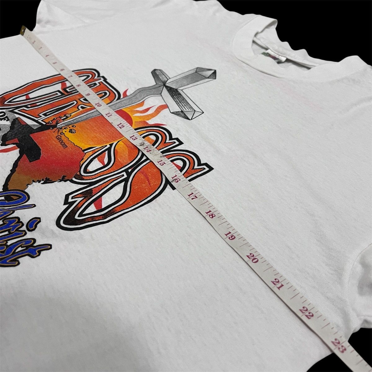 Fruit Of The Loom Vintage CROSS OF OUR Lord Jesus Christ Bible Holy God Tee XL Size US XL / EU 56 / 4 - 9 Thumbnail
