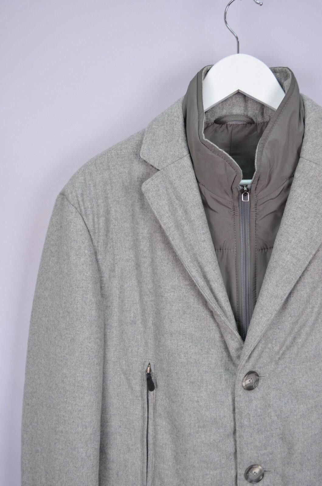 Lubiam Lubiam LBM 1911 Mens Grey Wool Coat Jacket Size 50 / M Size US M / EU 48-50 / 2 - 4 Thumbnail