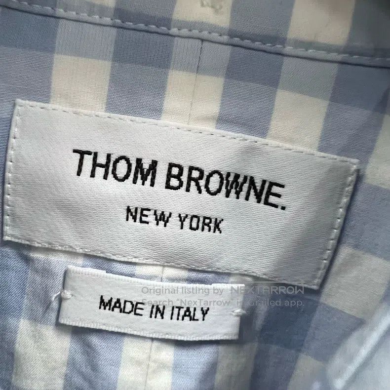 Thom Browne Thom Browne Blue Plaid Short-Sleeve Shirt Size XS / US 0-2 / IT 36-38 - 3 Thumbnail